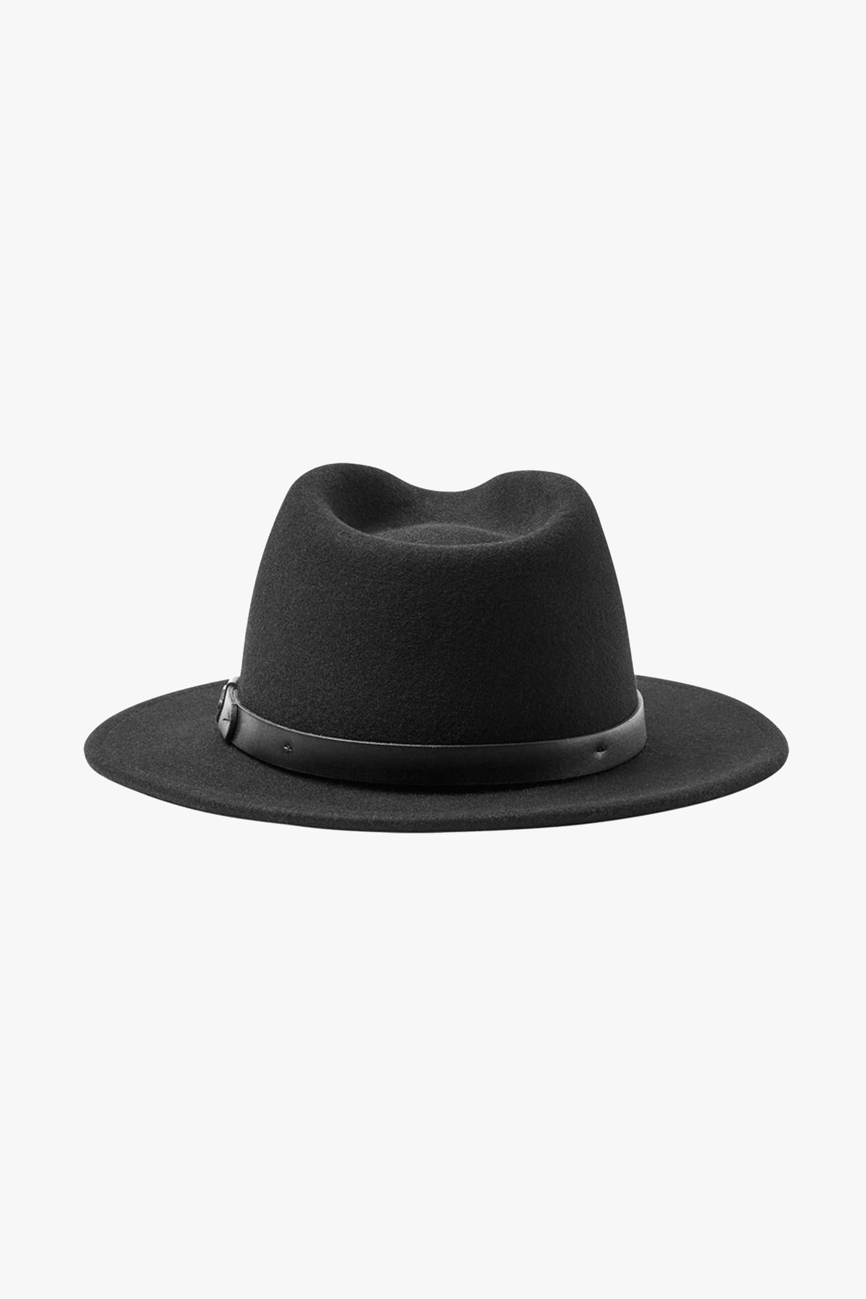 Stylish Black Packable Felt Fedora Hat with Short Brim - Perfect for Outdoor Events, Travel & Fashion Accessories