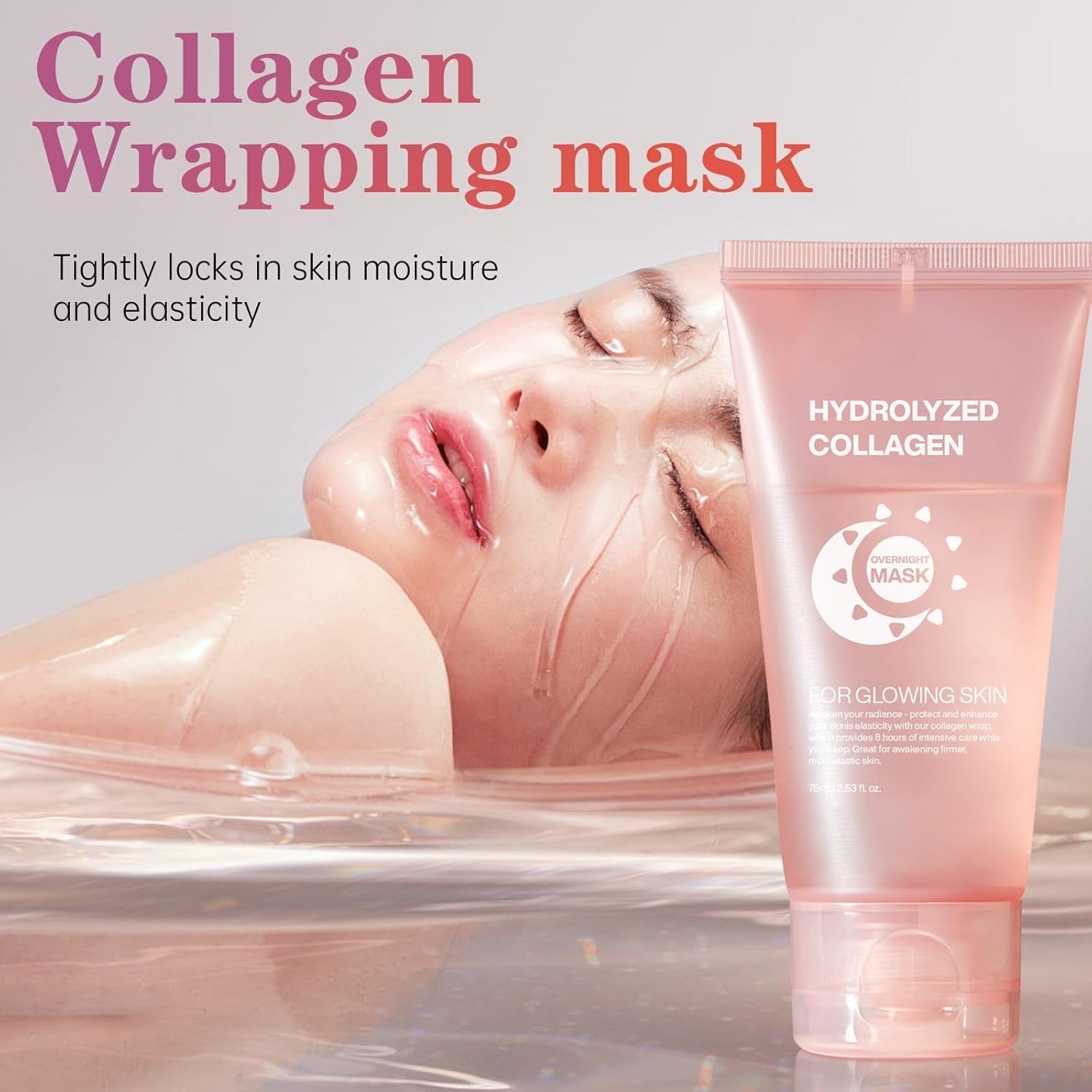 **Vitalume Collagen Overnight Face Mask – Hydrating & Firming Night Treatment for Glowing Skin, Deep Moisturizing Elasticity, Anti-Aging Peeling Mask for Women (1pc) – Perfect for Nighttime Skincare Routine & Spa-Like Relaxation**