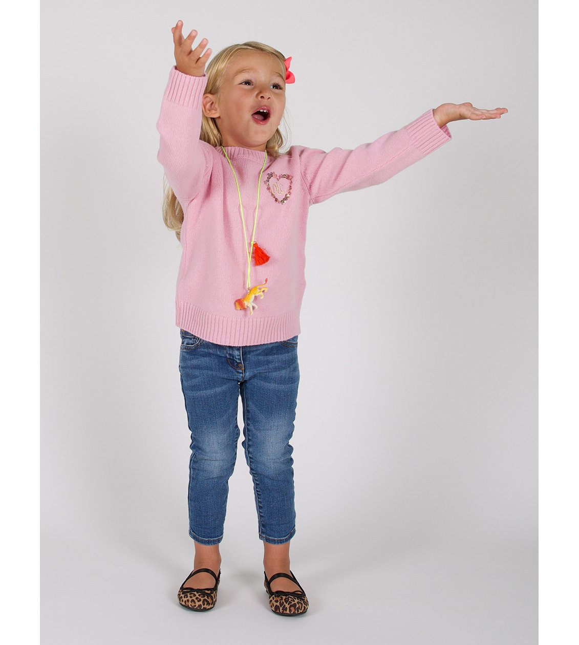 Kids Petite Crew Neck T-Shirt with Heart Design - Soft Cotton Tees for Girls & Boys - Perfect for School, Playdates & Family Outings