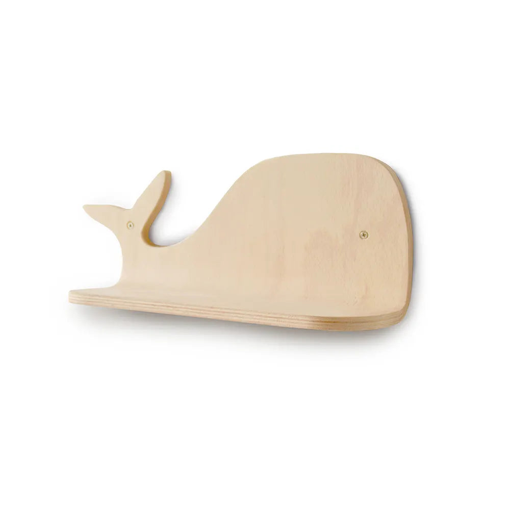 Charlie Crane POPI Shelf - Stylish Floating Wall Shelf with Whale Design for Nursery, Kids Room & Home Decor | Perfect for Books, Toys & Display Storage