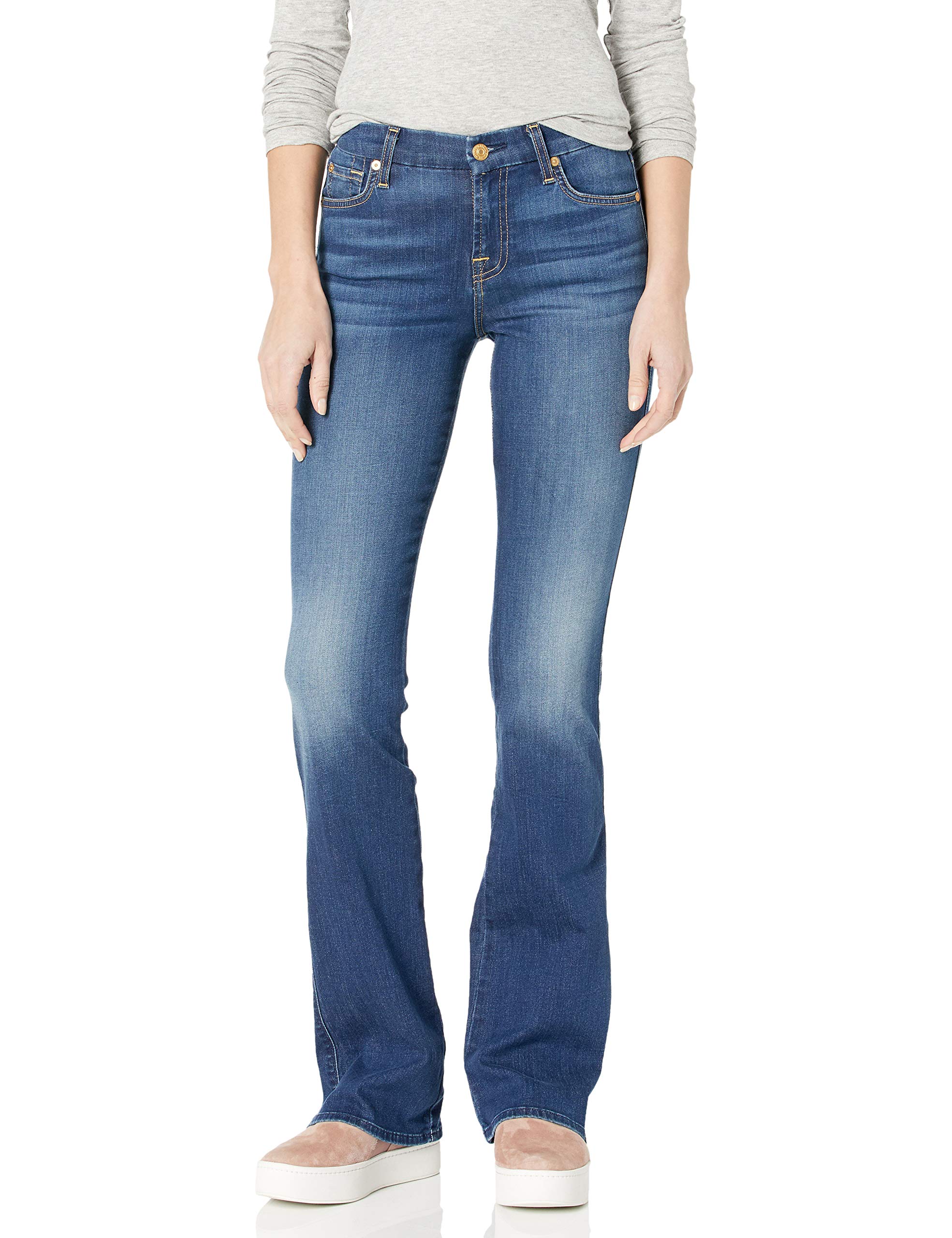 7 For All Mankind Women's Bootcut Jeans - Classic Denim Pants for Casual & Office Wear | Comfortable Stretch Fit for Everyday Style