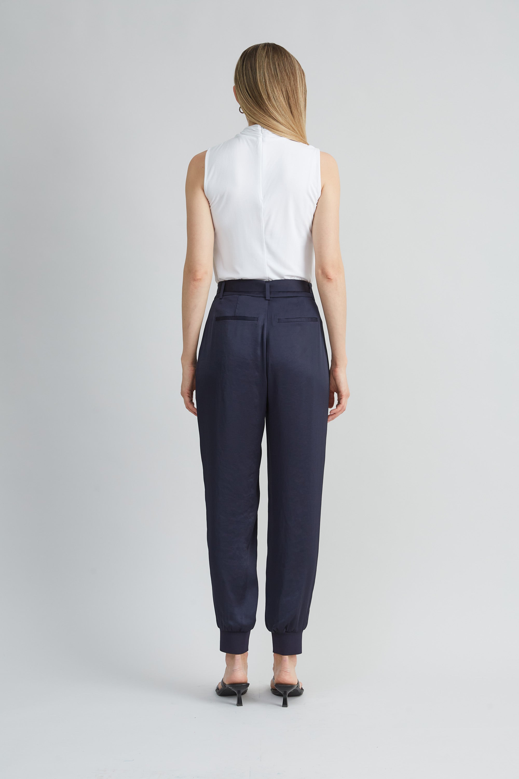 Stylish Satin Belted Cargo Pants for Women - High Waist Casual Trousers with Adjustable Belt - Perfect for Streetwear, Work & Travel Outfits