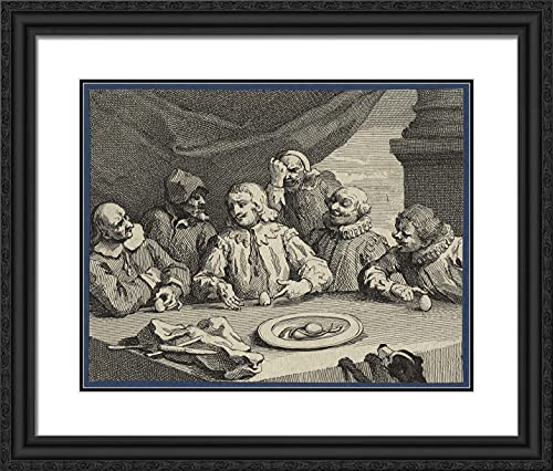 Black Ornate Wood Frame with Double Matting