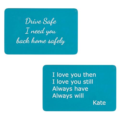 Blue: 2 sides text engraving