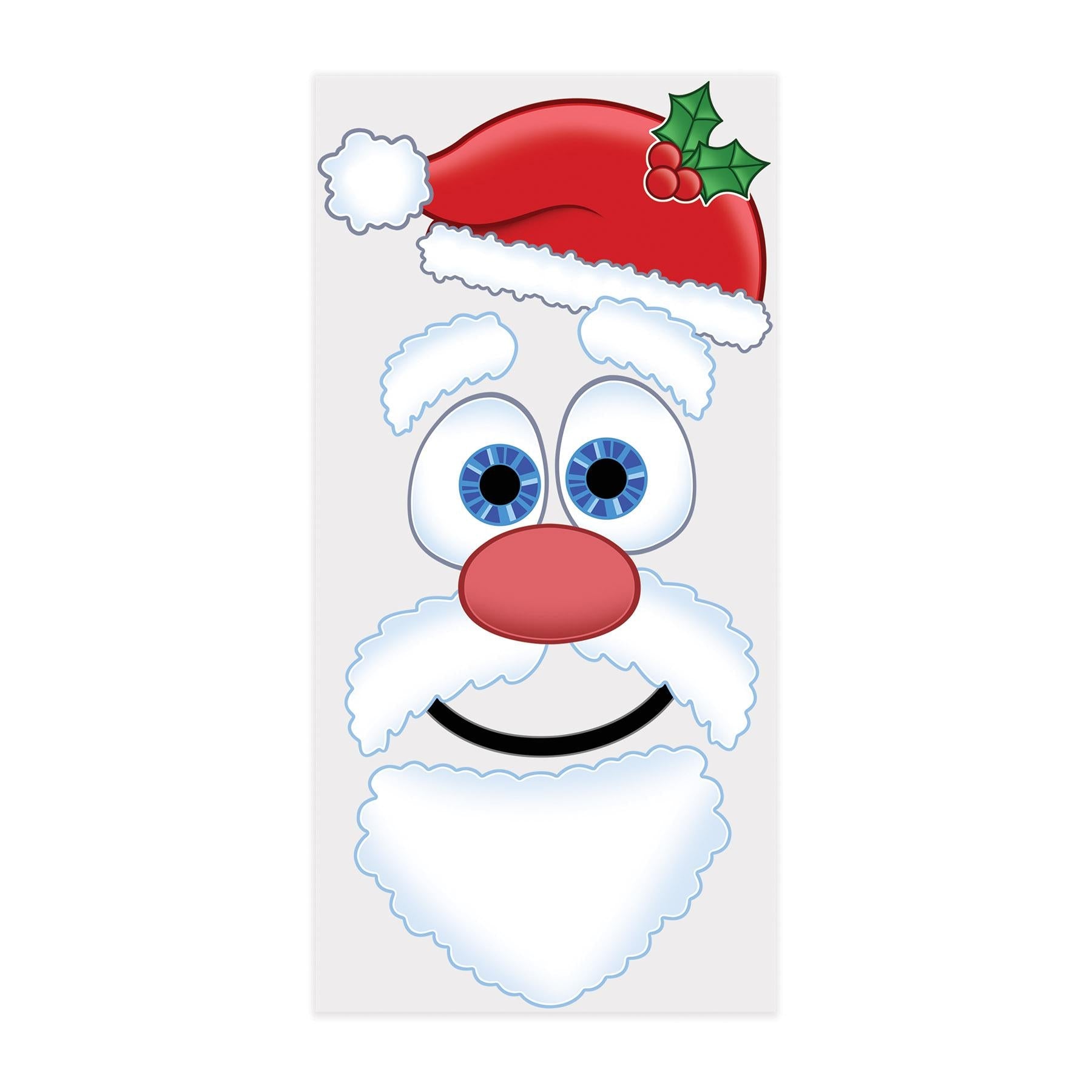12 Pack Beistle Christmas Santa Face Door Cover - Festive Holiday Decor for Doors, Windows & Parties - Perfect for Home, Office & School Decorations
