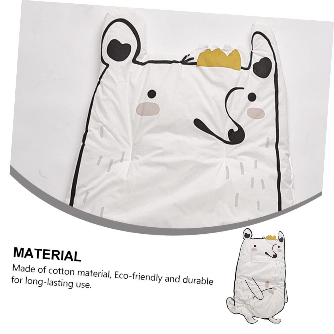 Totority 2-Pack Soft Cotton Raccoon Play Mat for Babies & Toddlers - Non-Slip Nursery Floor Rug, Washable Kids Playmat for Crawling & Playtime - Perfect for Daycare, Living Room & Nursery Decor