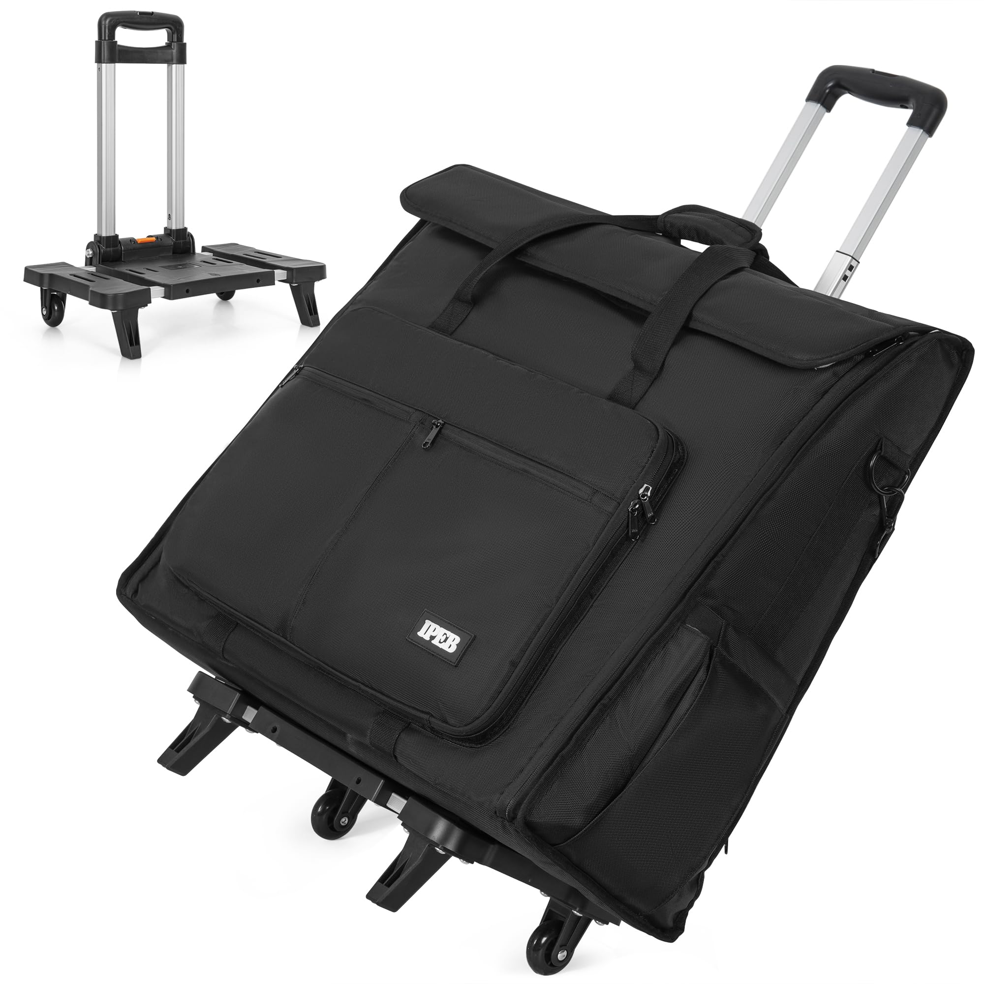 Rolling Travel Tote Bag with Wheels for 27-inch iMac Desktop Computer & Accessories - Perfect for Office, Home, and Travel Use