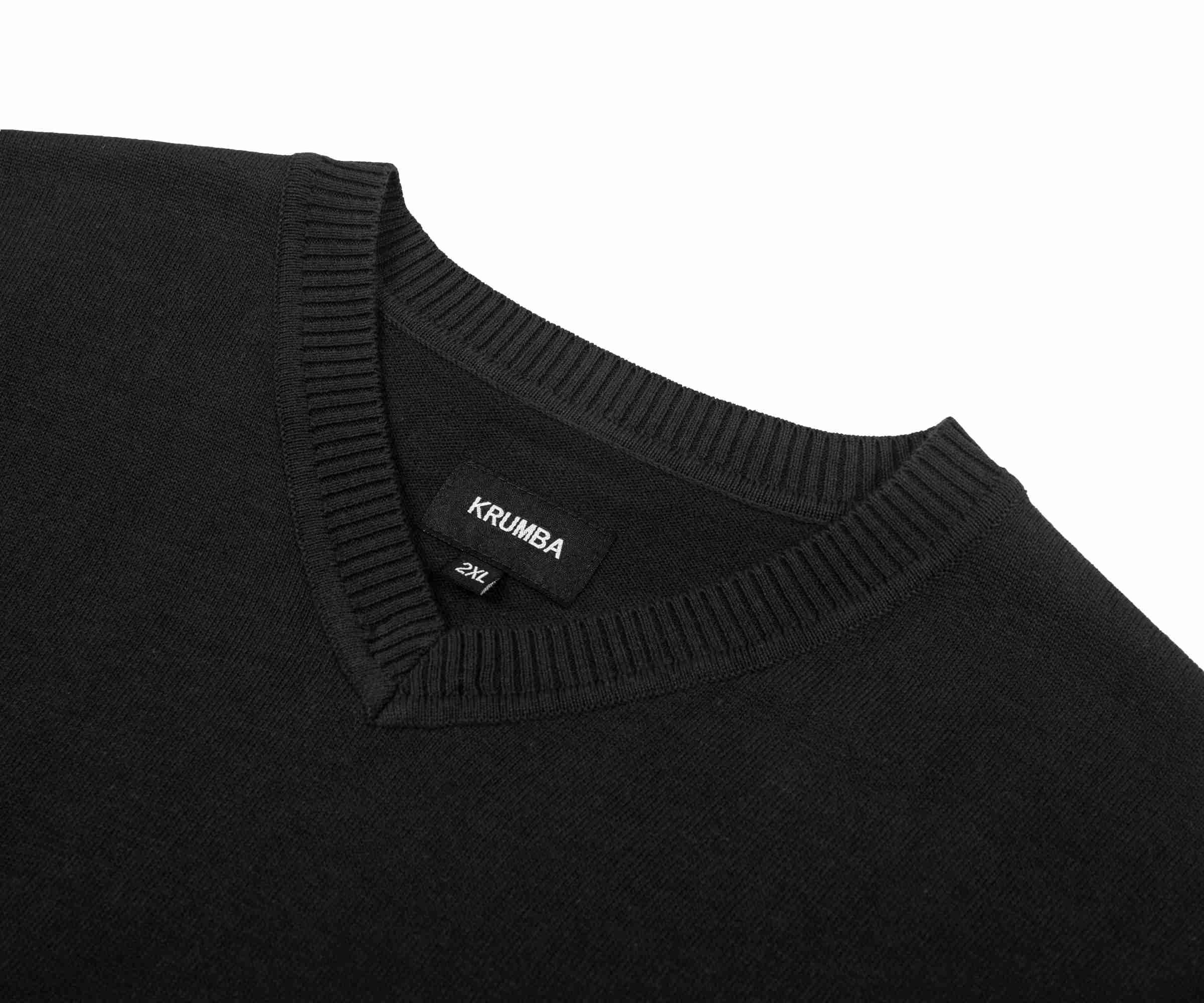 Plus Size Men's Oversized Cotton Sweater Vest - Big & Tall V-Neck Pullover for Casual Wear & Layering in Fall & Winter