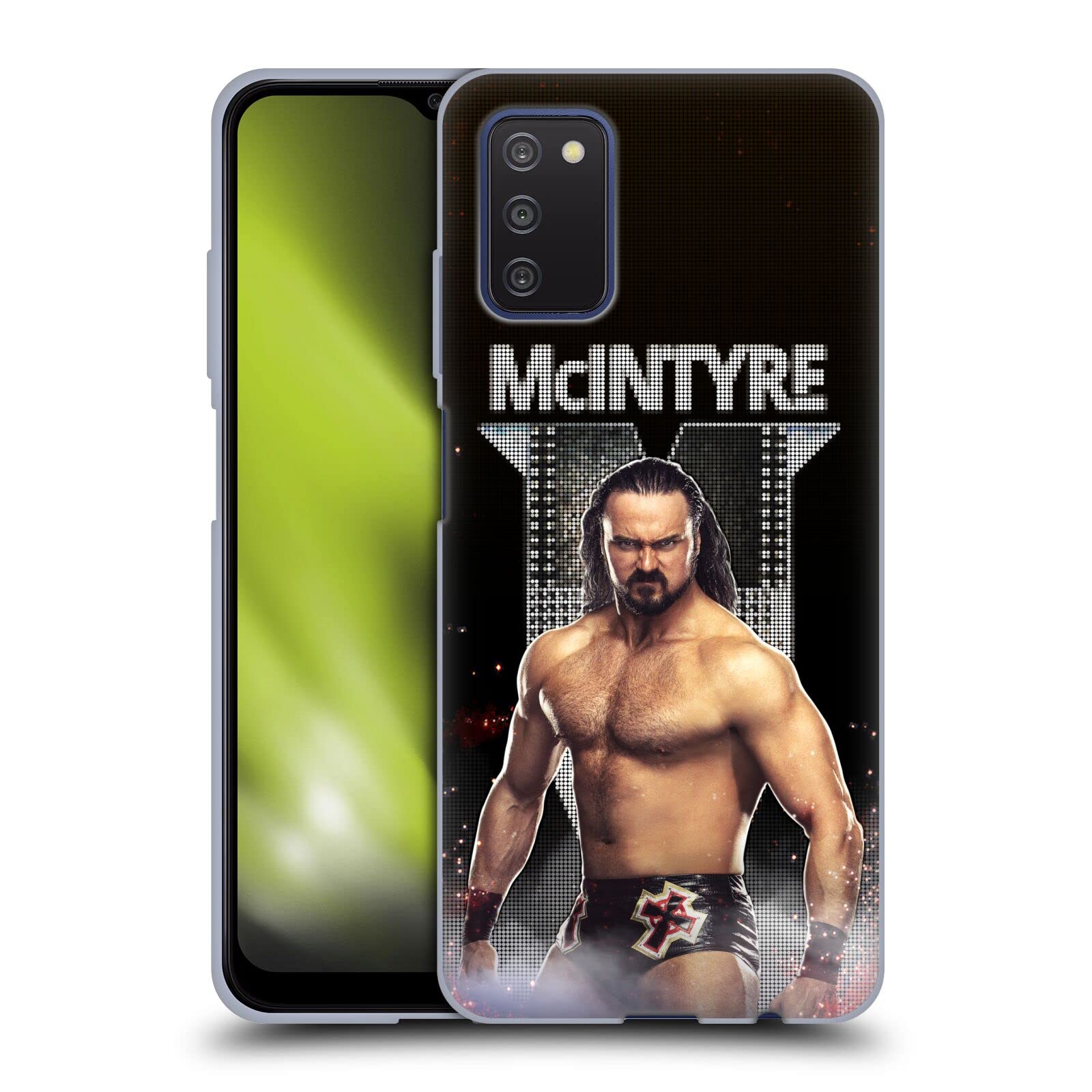 WWE Drew McIntyre LED Soft Gel Case for Samsung Galaxy A03s (2021) - Officially Licensed by Head Case Designs, Perfect for Wrestling Fans and Daily Protection