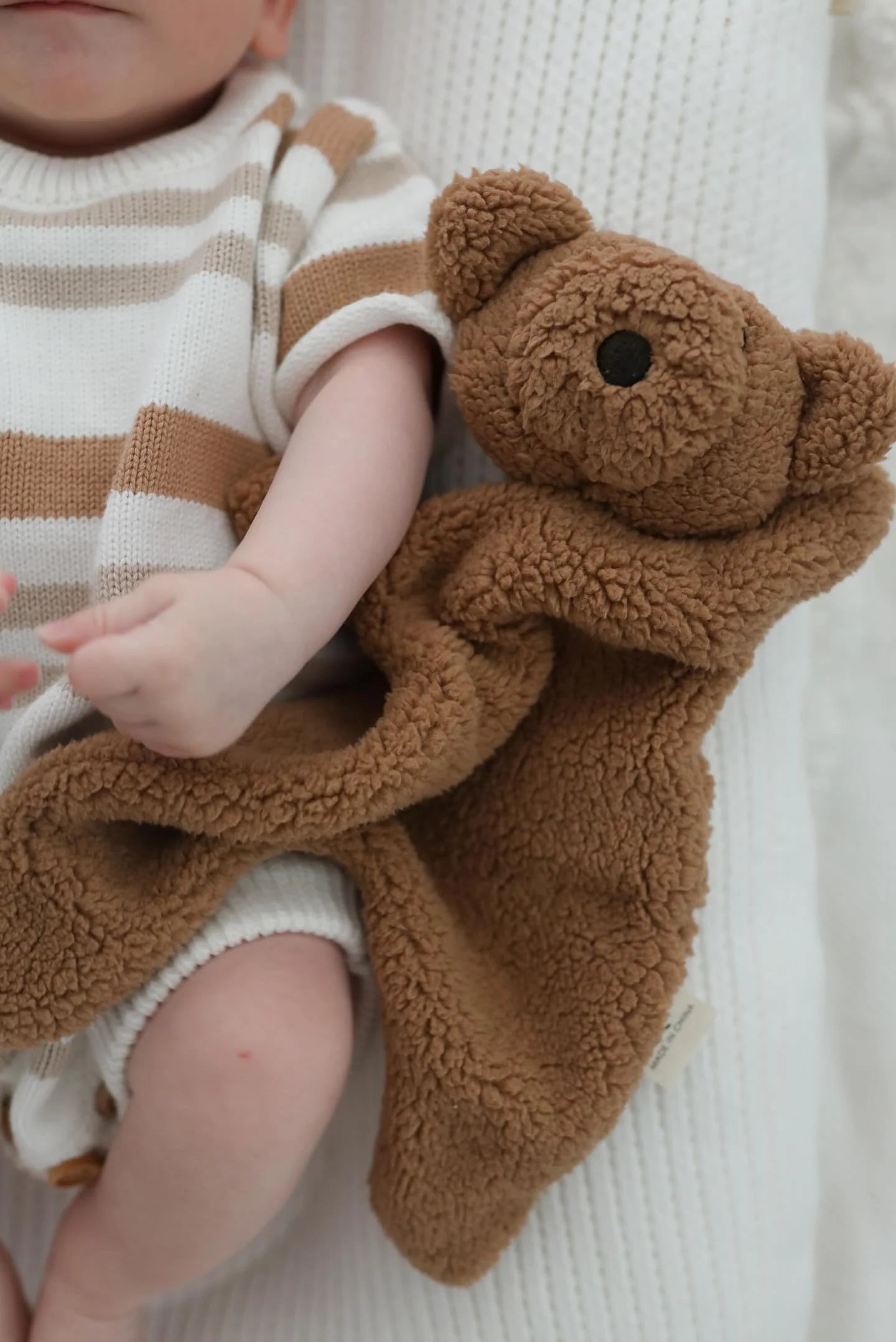 Pop Ya Tot Little Teddy Comforter Toy - Soft Brown Plush Stuffed Animal for Babies & Toddlers | Perfect for Nursery, Bedtime, and Travel Comfort