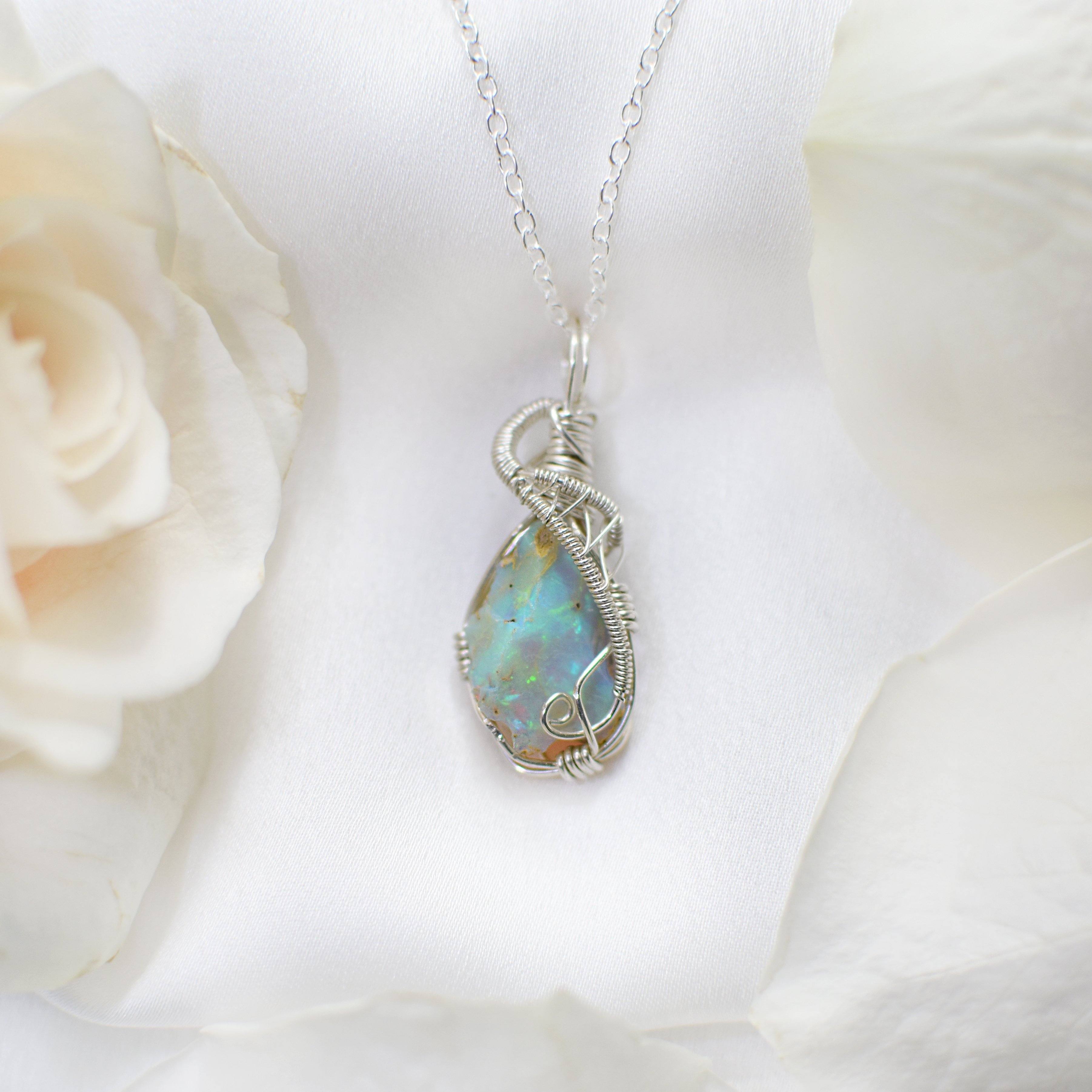 Fire Opal Pendant Necklace - Sterling Silver 925 Jewelry for Women | Elegant Gift for Birthday, Anniversary & Special Occasions