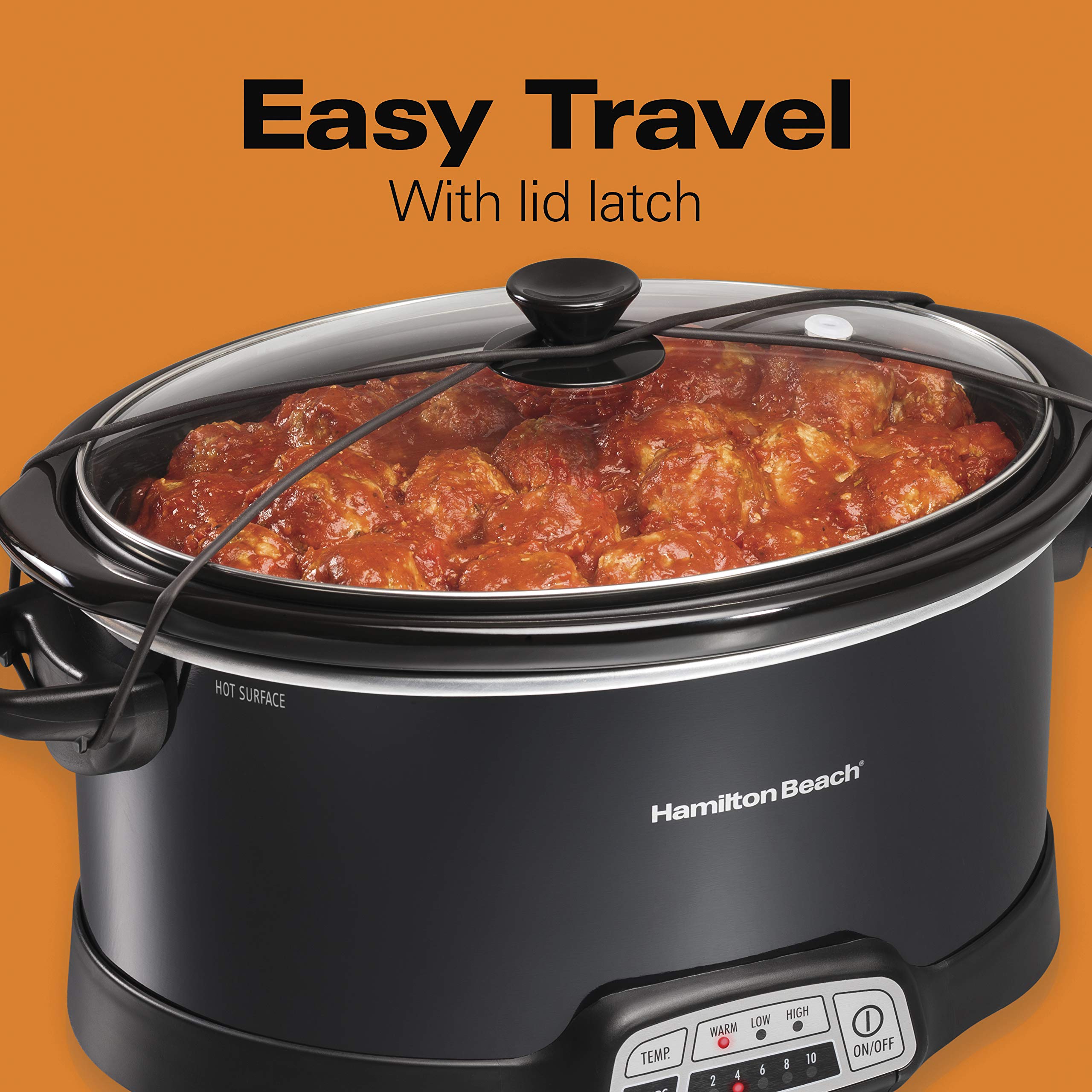 Hamilton Beach 10 Quart & 7 Quart Programmable Slow Cooker Set - Perfect for Family Dinners, Potlucks & Meal Prep