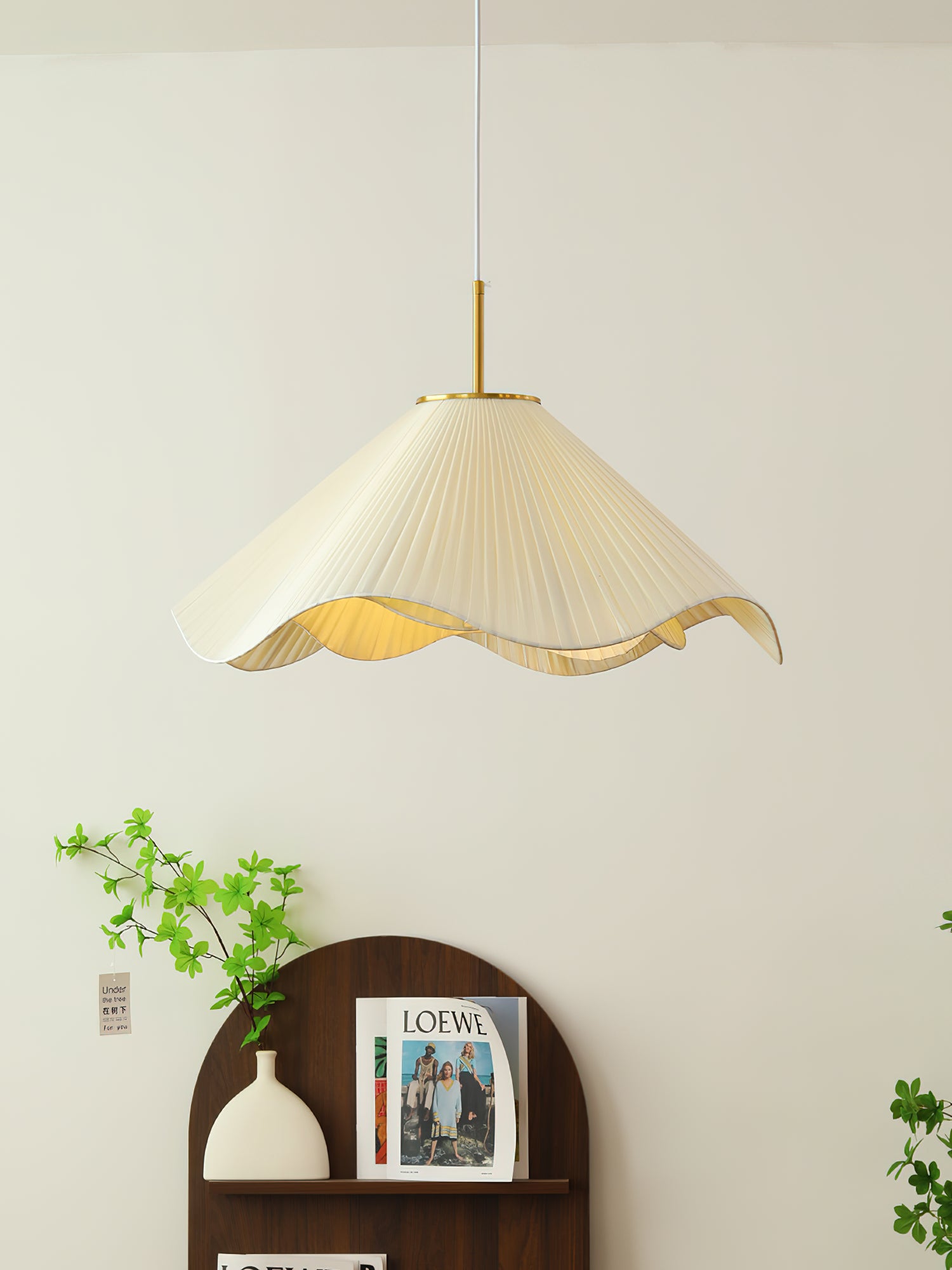Elara Pendant Light - Modern Hanging Ceiling Lamp for Kitchen Island, Dining Room & Bedroom - Elegant Glass Shade with Gold Finish - Perfect for Home Decor & Interior Lighting