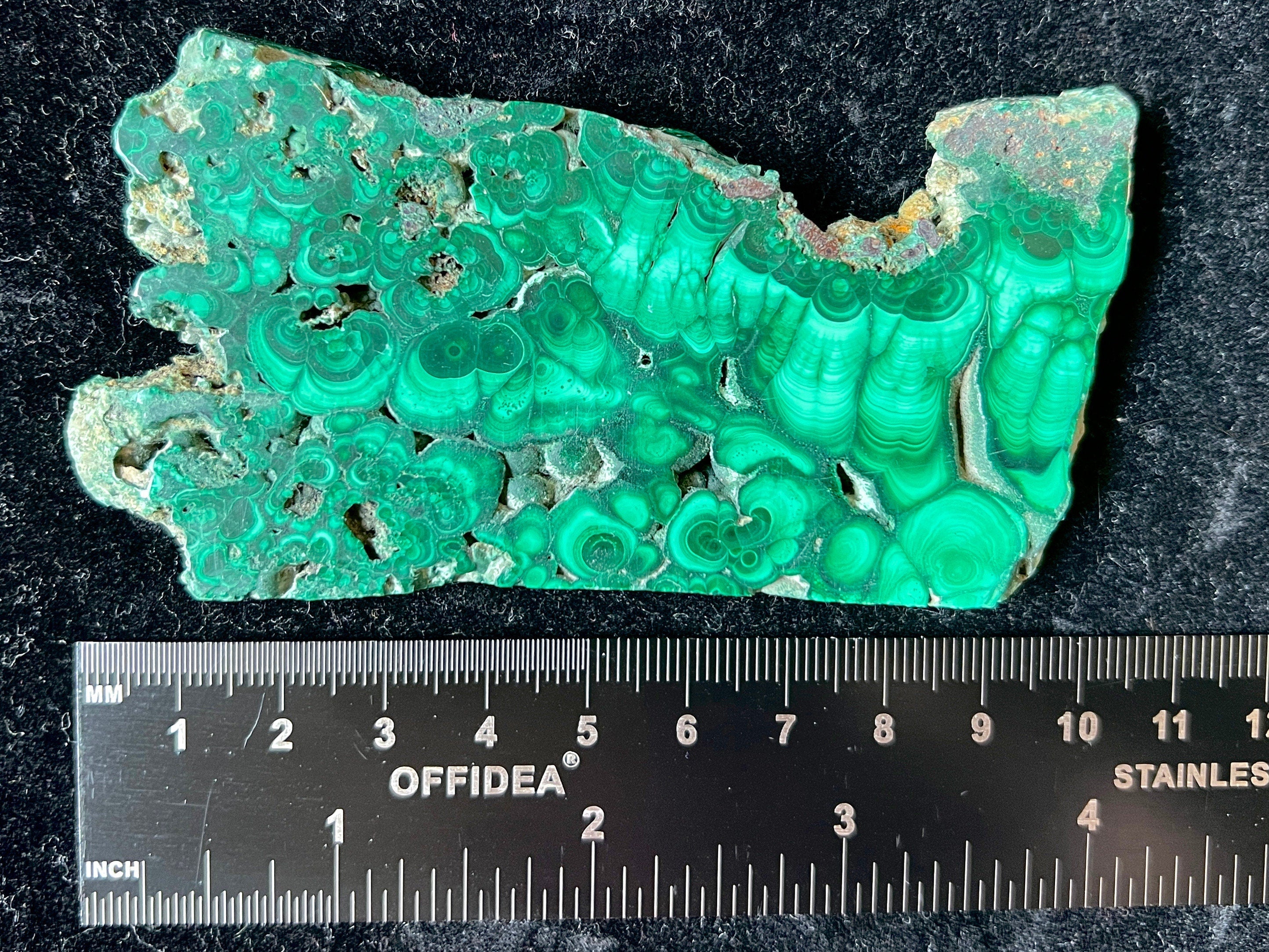 Natural Green Malachite Crystal Slab - Premium Stone for Jewelry Making, Unique Spiritual Gift, Home Decor & Healing Crystal (50442) - Perfect for Meditation, Energy Work & Feng Shui Decorations