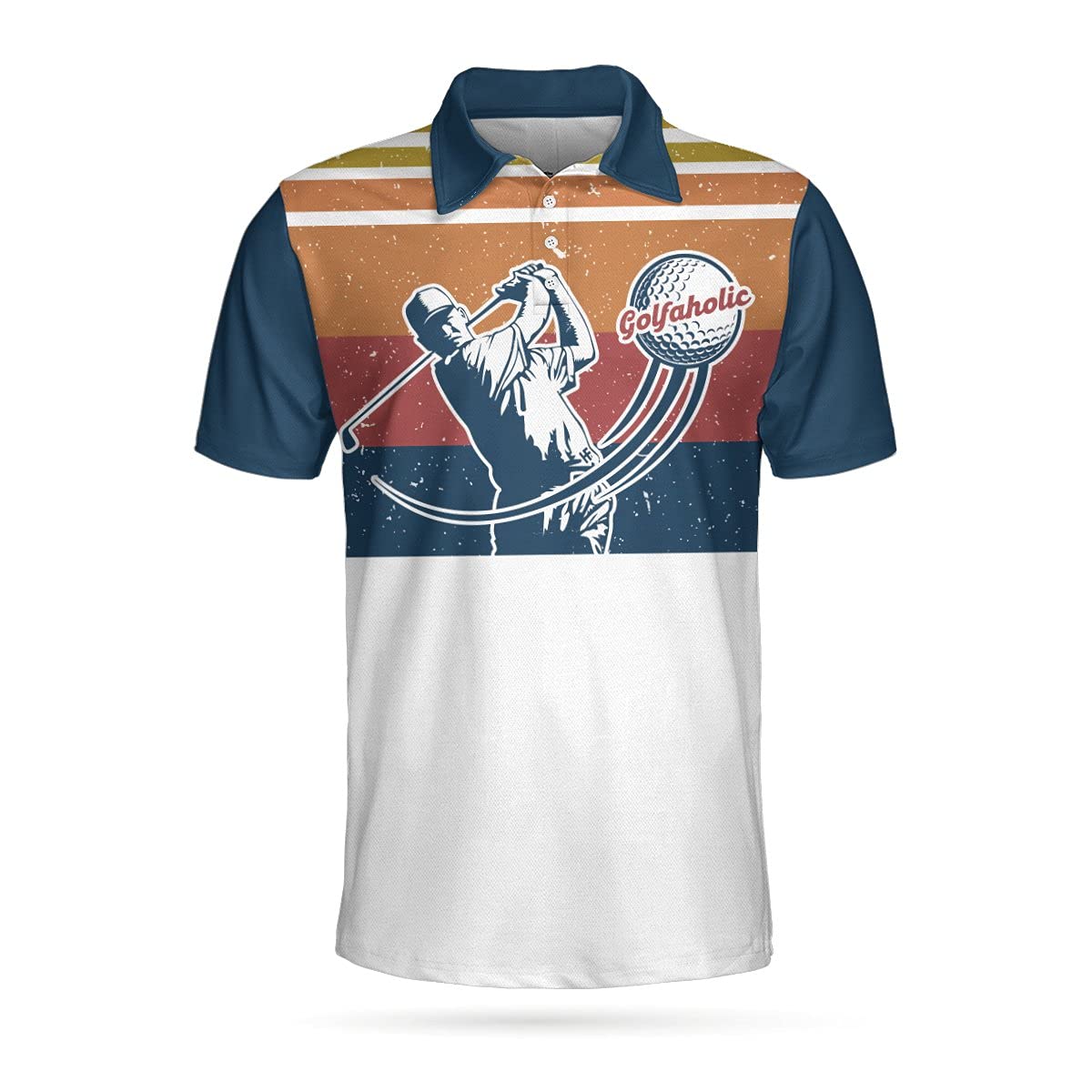 Vintage Golf Shirts for Men - Retro Short Sleeve Golf Polo Shirts - Comfortable & Stylish Men's Golf Apparel - Perfect for Golf Courses, Casual Wear & Outdoor Activities