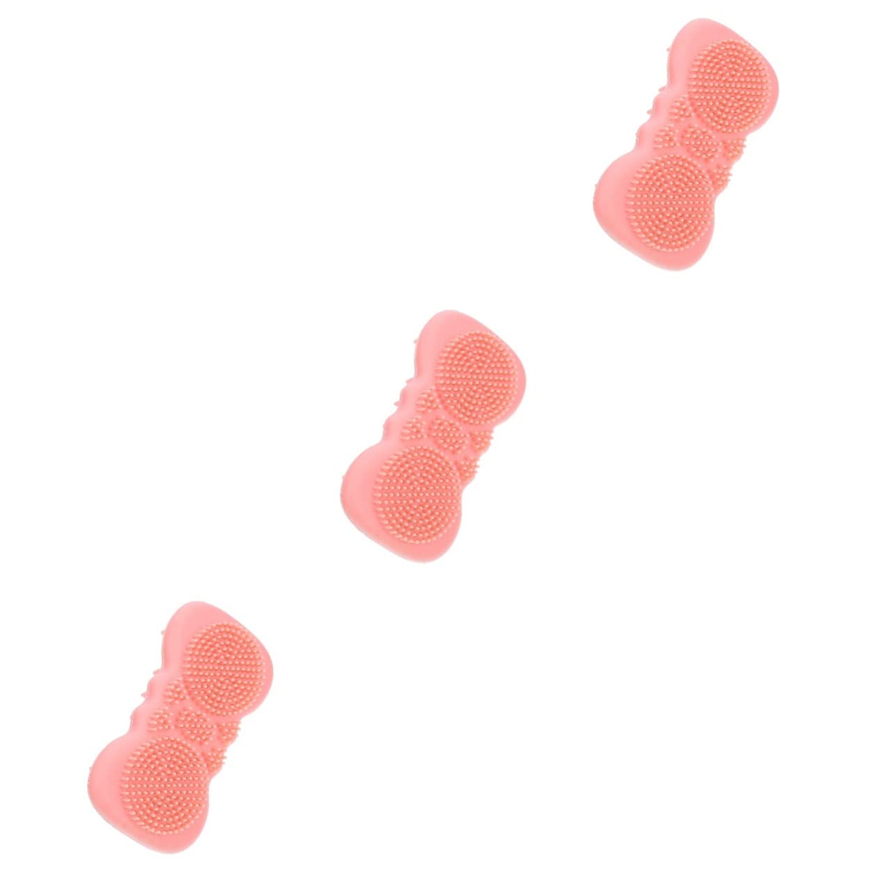 FRCOLOR 3 Pack Double-Sided Silicone Body Scrub Brush - Exfoliating Shower Brush for Deep Cleaning & Massage - Perfect for Bath, Shower & Spa Relaxation at Home
