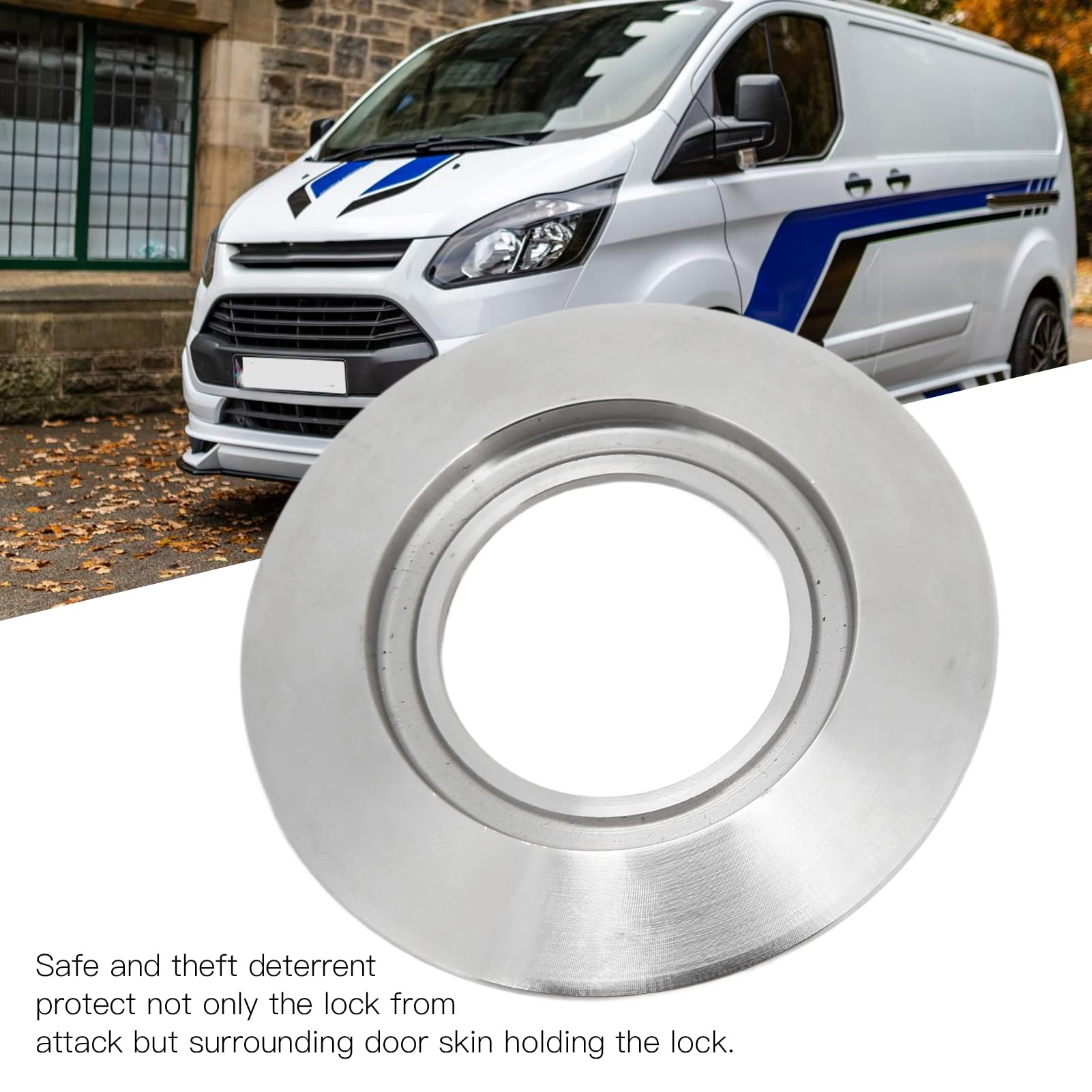 Car Door Lock Ring Cover - Replacement Security Bezel for 2012-2021 Vehicles | Anti-Theft Protection & Custom Fit Accessory | Perfect for Sedans, SUVs and Trucks
