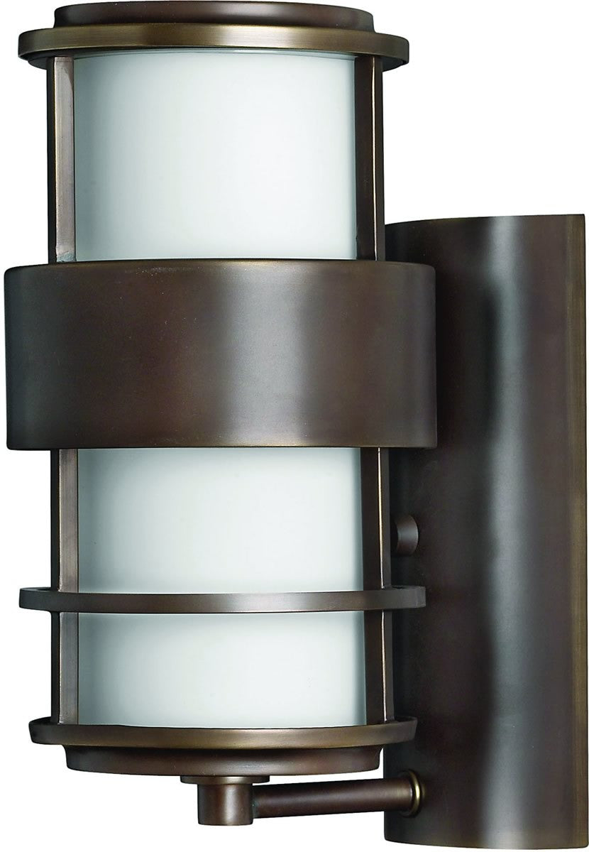 12H Saturn 1 Light LED Outdoor Wall Light - Metro Bronze Finish - Weatherproof Exterior Lighting for Porch, Garage & Garden - Energy Efficient Outdoor Sconce