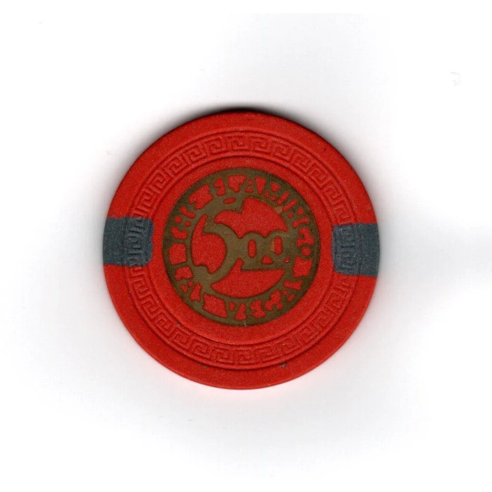 Vintage 1946 Flamingo Hotel Las Vegas $5 Poker Chip - Bugsy Siegel & Meyer Lansky Mafia Collectible | Casino Memorabilia, Gambling History Display, Gift for Poker Enthusiasts