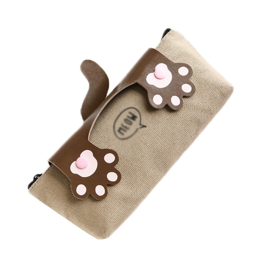 Camouflage Large Capacity Cute Cat Pen Pouch - Multi-Use Brush Box, Pencil Bag & Makeup Organizer for School, Office & Travel | Stylish Campus Essential