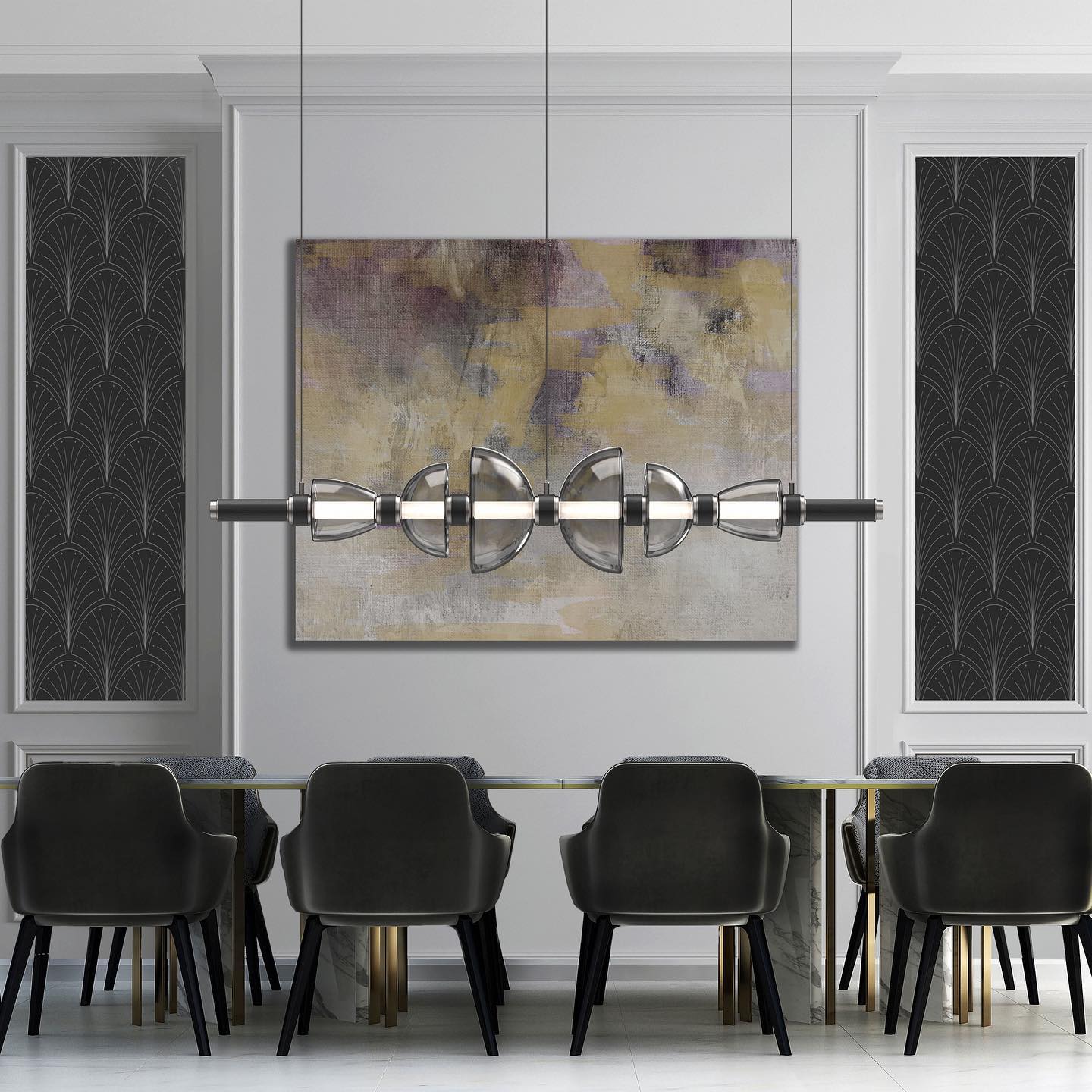 Aurora Luminosity Pendant Lamp - Modern Nordic Style LED Hanging Light for Bedroom, Living Room, Dining Room & Kitchen Decor