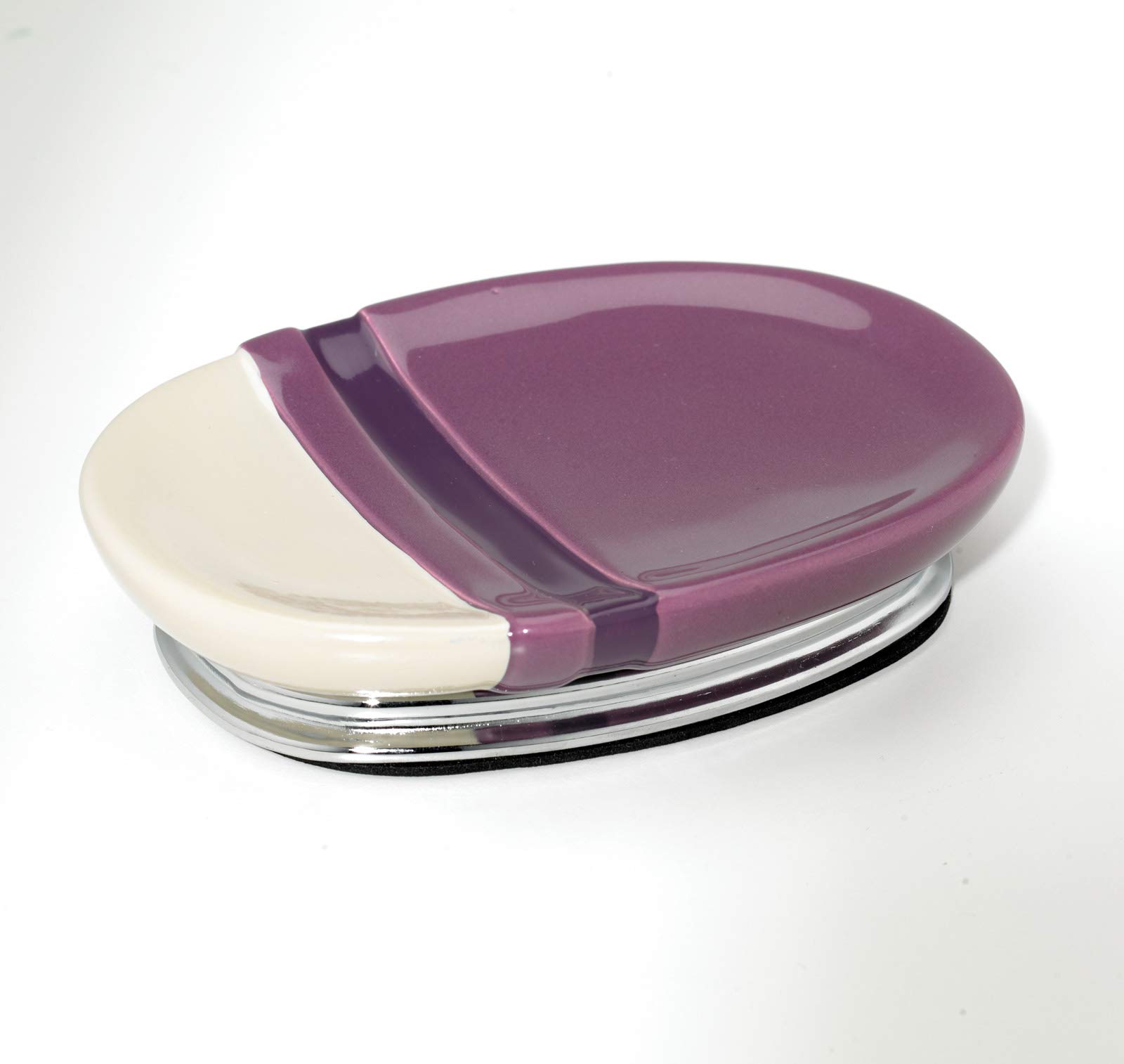 Premium Bath Chantelle Soap Dish - Elegant Purple Soap Holder for Shower, Bathtub & Bathroom Countertop Organization