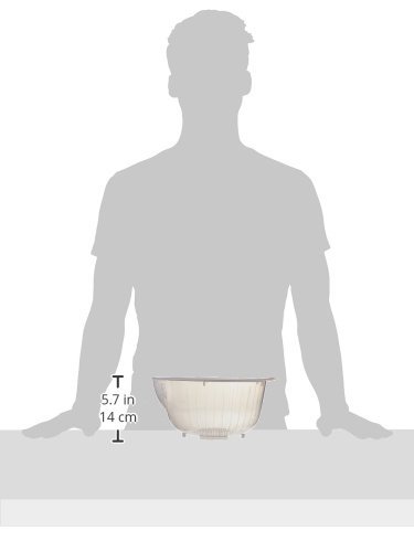 Japanese Rice Washing Bowl - Plastic Colander with Side & Bottom Drain Holes for Perfectly Rinsed Rice - Ideal for Sushi, Rice Cooking & Asian Cuisine Prep
