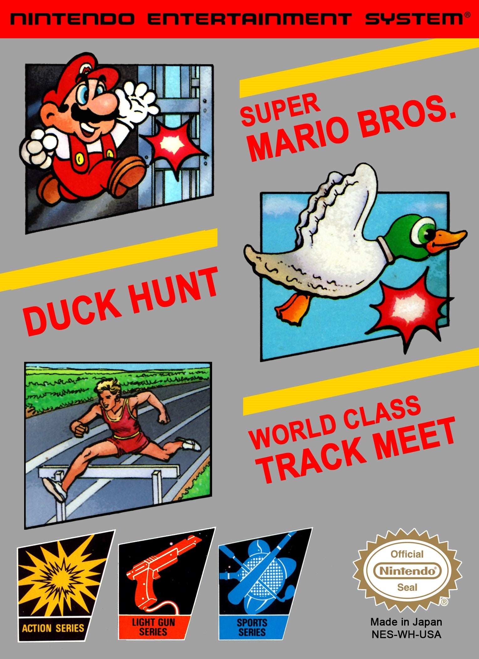 Super Mario Bros. Duck Hunt World Class Track Meet - Classic NES Game Bundle - Retro Video Games for Nintendo Entertainment System - Perfect for Gaming Parties & Nostalgic Fun