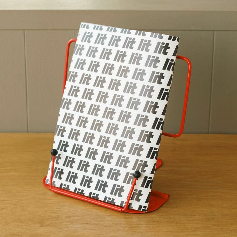 HIGHTIDE Metal Book Stand - Orange | Durable & Adjustable Book Holder for Reading, Studying & Office Use