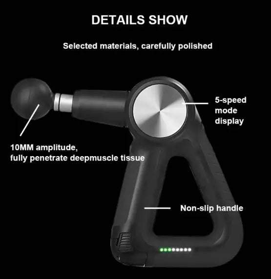Deep Tissue Massage Gun for Pain Relief - Electric Percussion Muscle Massager for Athletes & Recovery - Use for Back, Neck, Shoulder & Leg Pain Relief After Workout or Physical Therapy