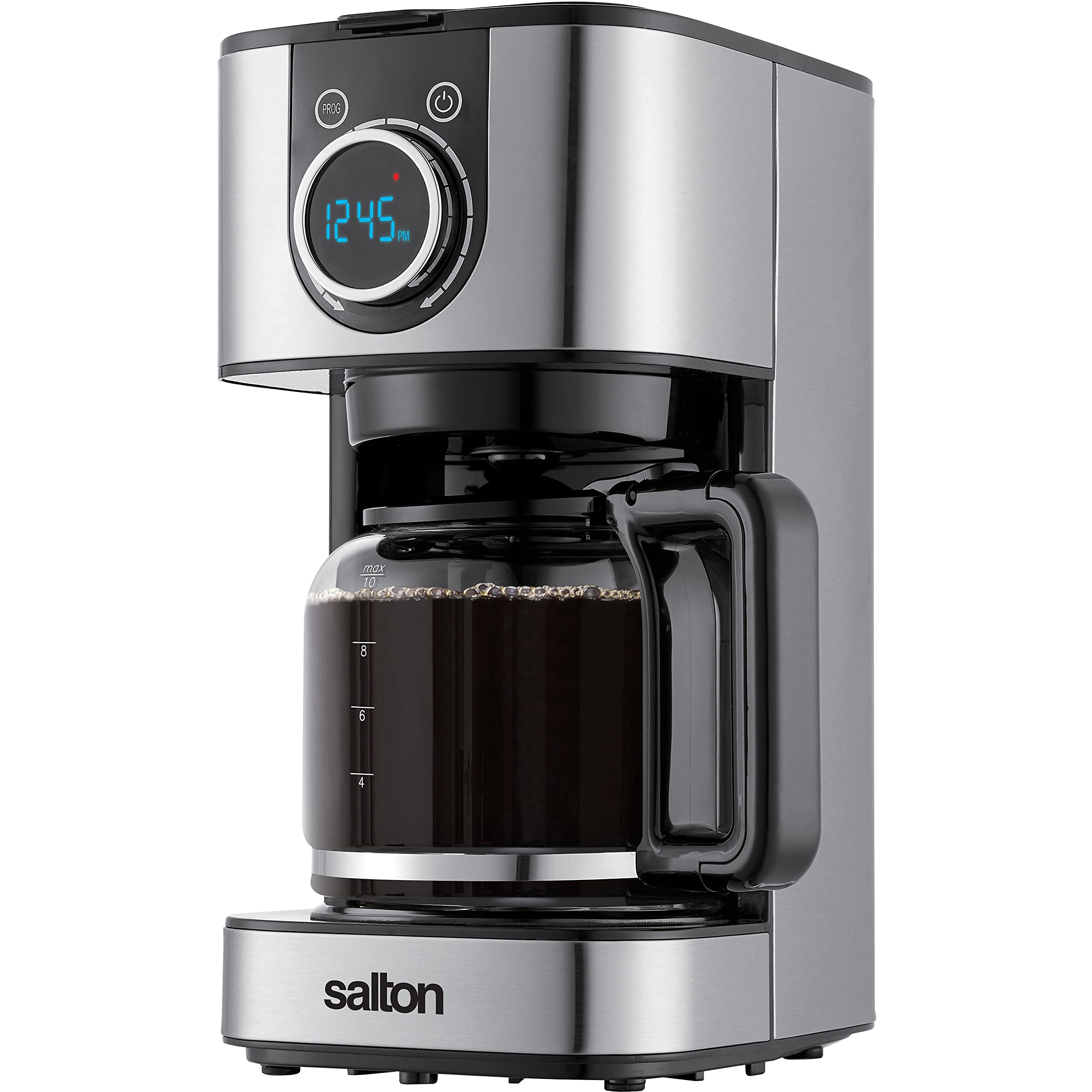 Salton FC2074 12-Cup Programmable Coffee Maker with Stainless Steel Finish - Compact 13