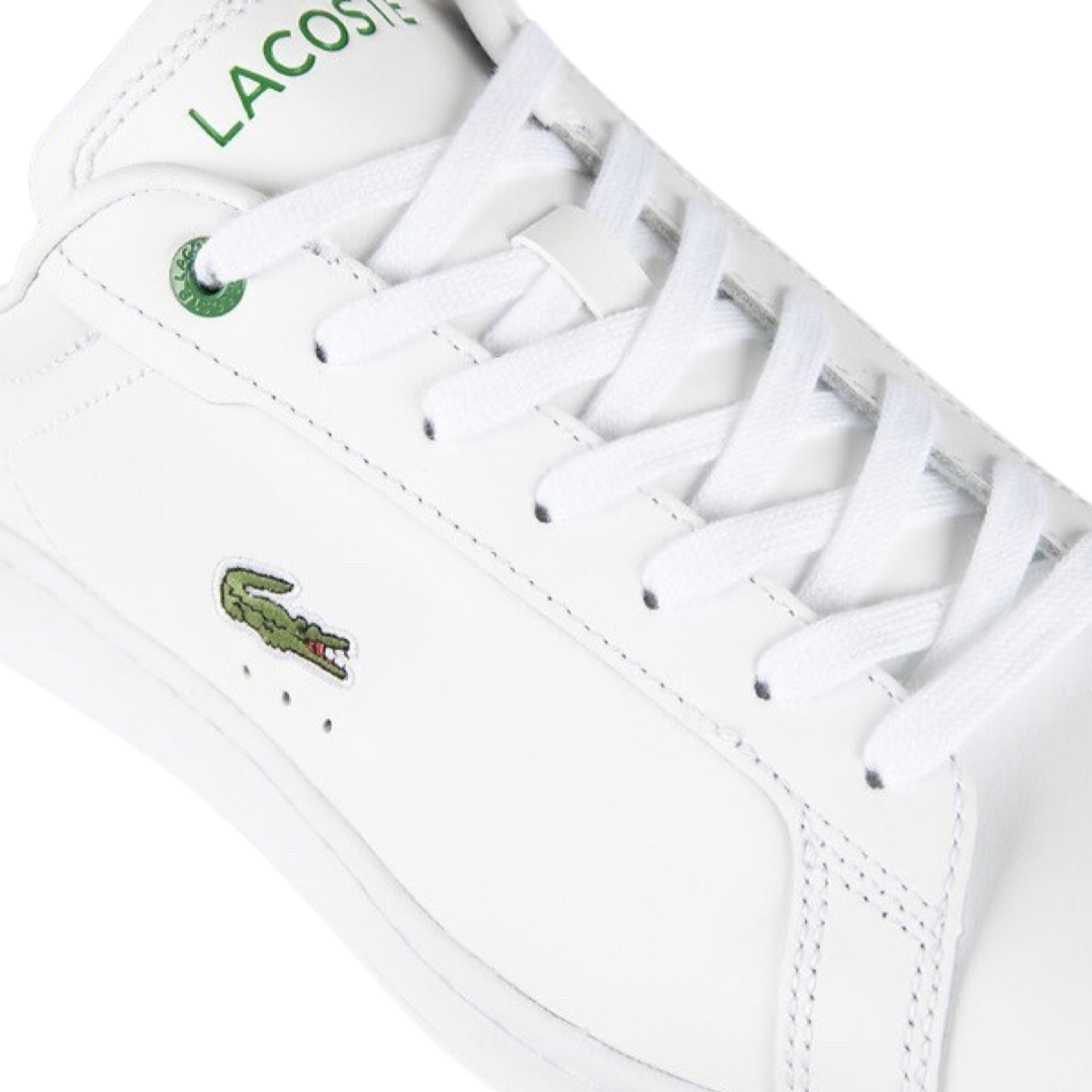Lacoste Carnaby Pro 223 Men's Tennis Shoes - White & Green Sneakers for Casual Wear & Sports Performance