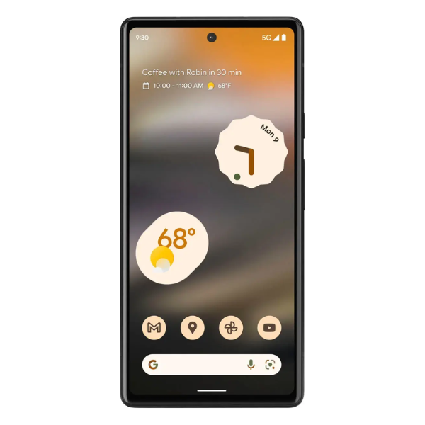 Google Pixel 6a Unlocked Smartphone - 128GB Storage, Charcoal Black | Fast 5G Connectivity, Advanced Camera System | Perfect for Travel Photography & Business Use