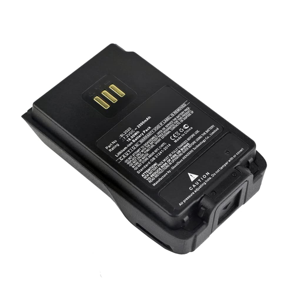 Synergy Digital 2-Way Radio Batteries - 2500mAh Li-ion 7.2V Replacement for Hytera PD660/UL913 & BL2020 (5-Pack) - Perfect for Emergency Responders, Security Teams & Outdoor Adventures