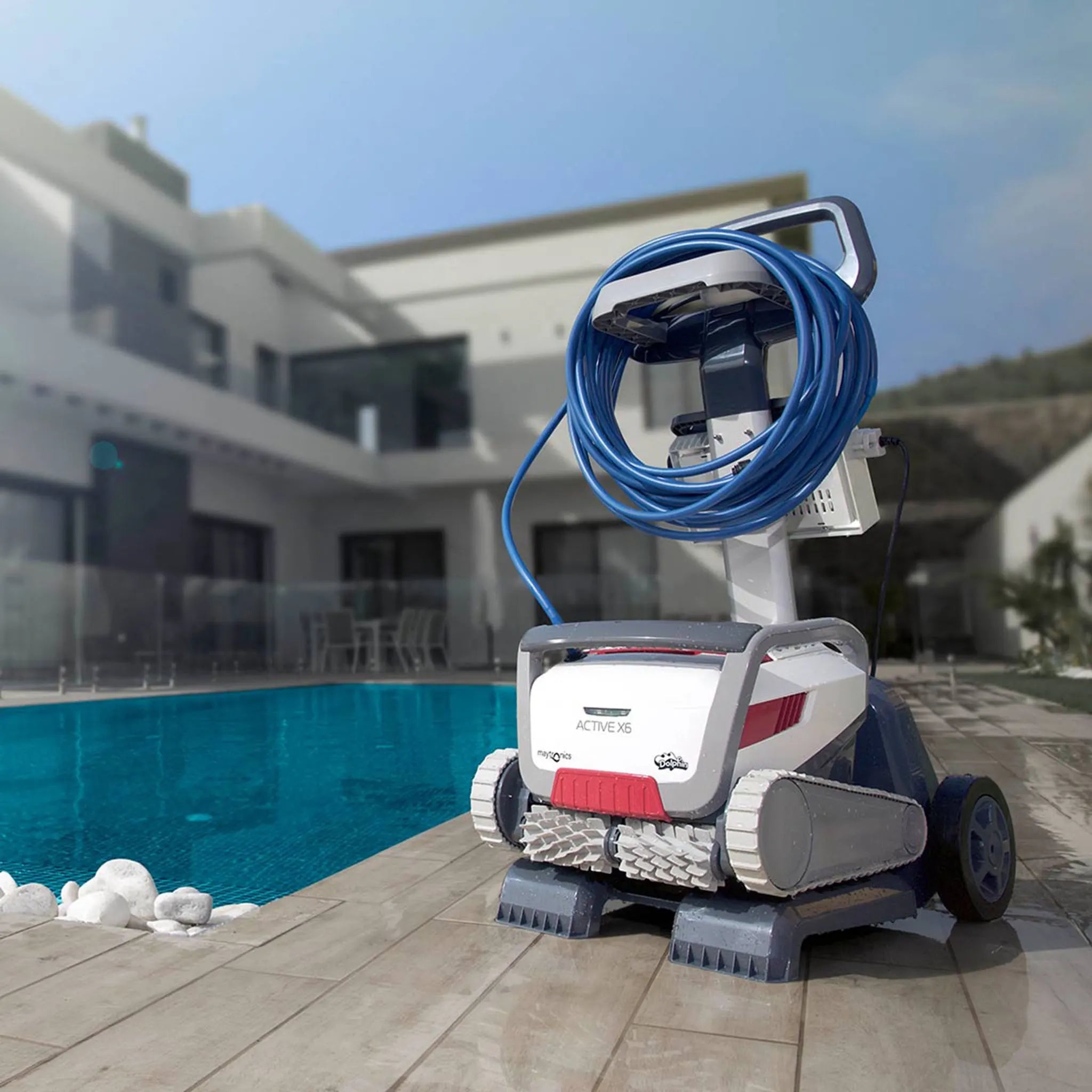 Maytronics Dolphin Active X6 Robotic Pool Cleaner - Automatic Pool Vacuum for In-Ground Pools | Efficient Cleaning with Smart Navigation | Perfect for Backyard, Residential & Commercial Use