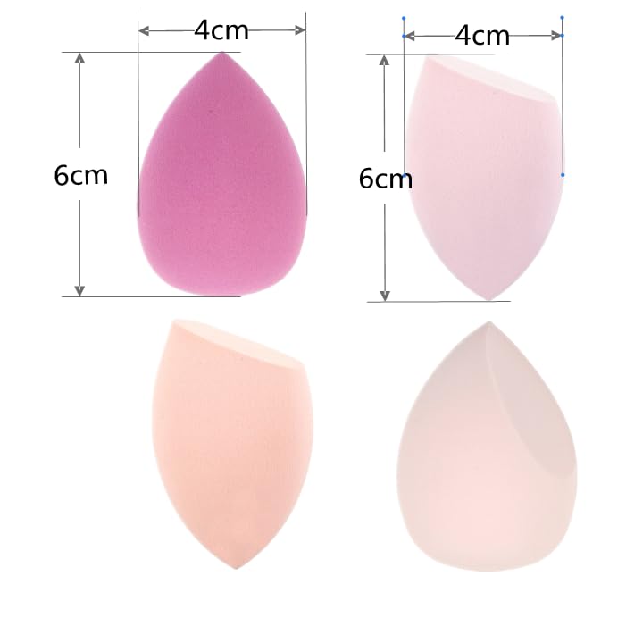 ZHIYE 8pcs Pink Makeup Sponge for Foundation & Concealer - Beauty Blending Tool
