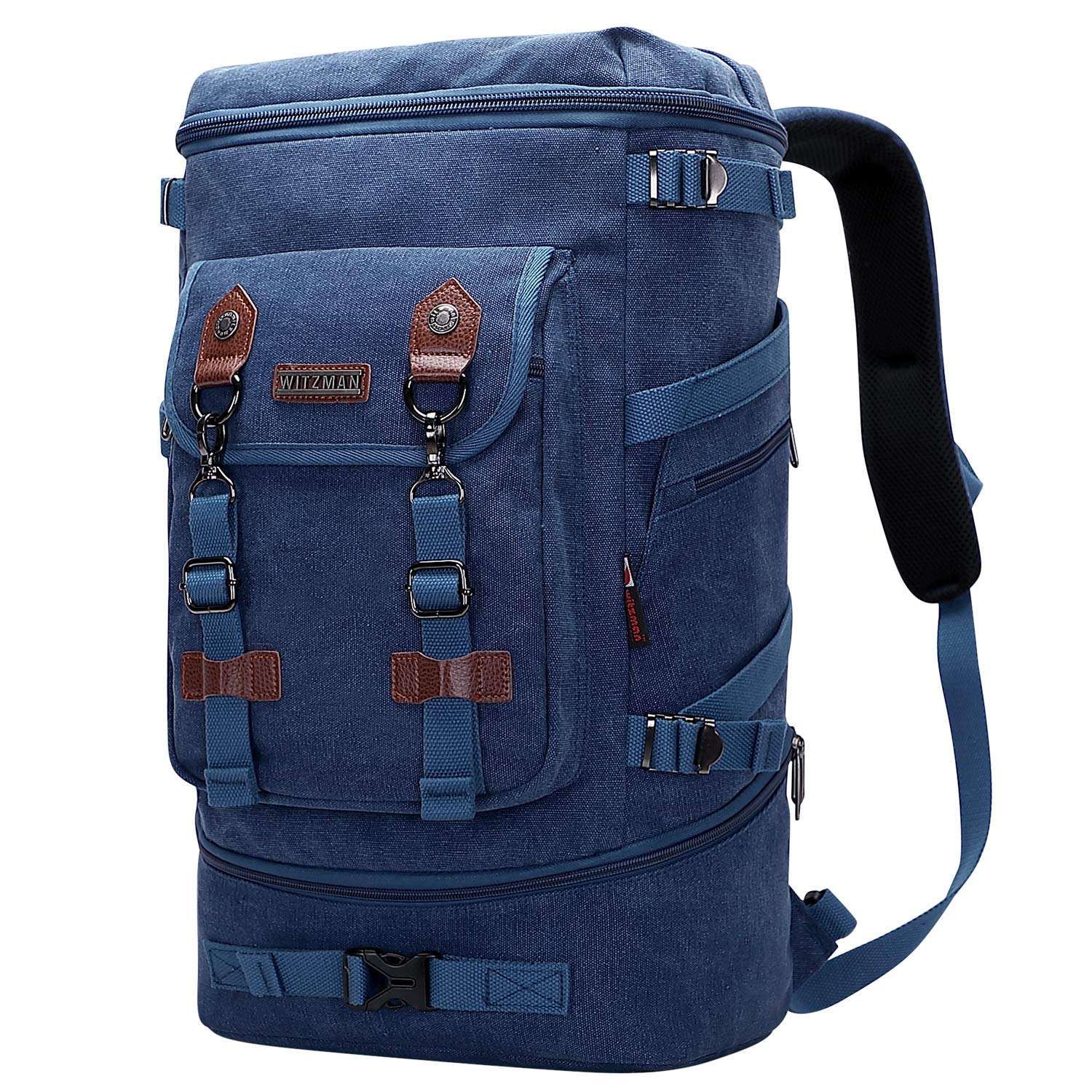 WITZMAN Canvas Travel Backpack - Convertible Carry-On for Men & Women | Perfect for Air Travel & Outdoor Adventures