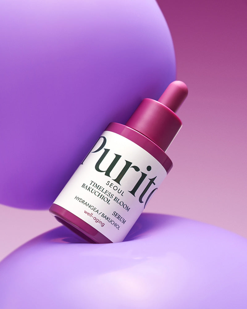 Purito SEOUL Timeless Bloom Bakuchiol Serum for Face - Vegan Anti-Aging Renewal Serum with Natural Retinol Alternative - Perfect for Night Skincare Routine & Sensitive Skin Care