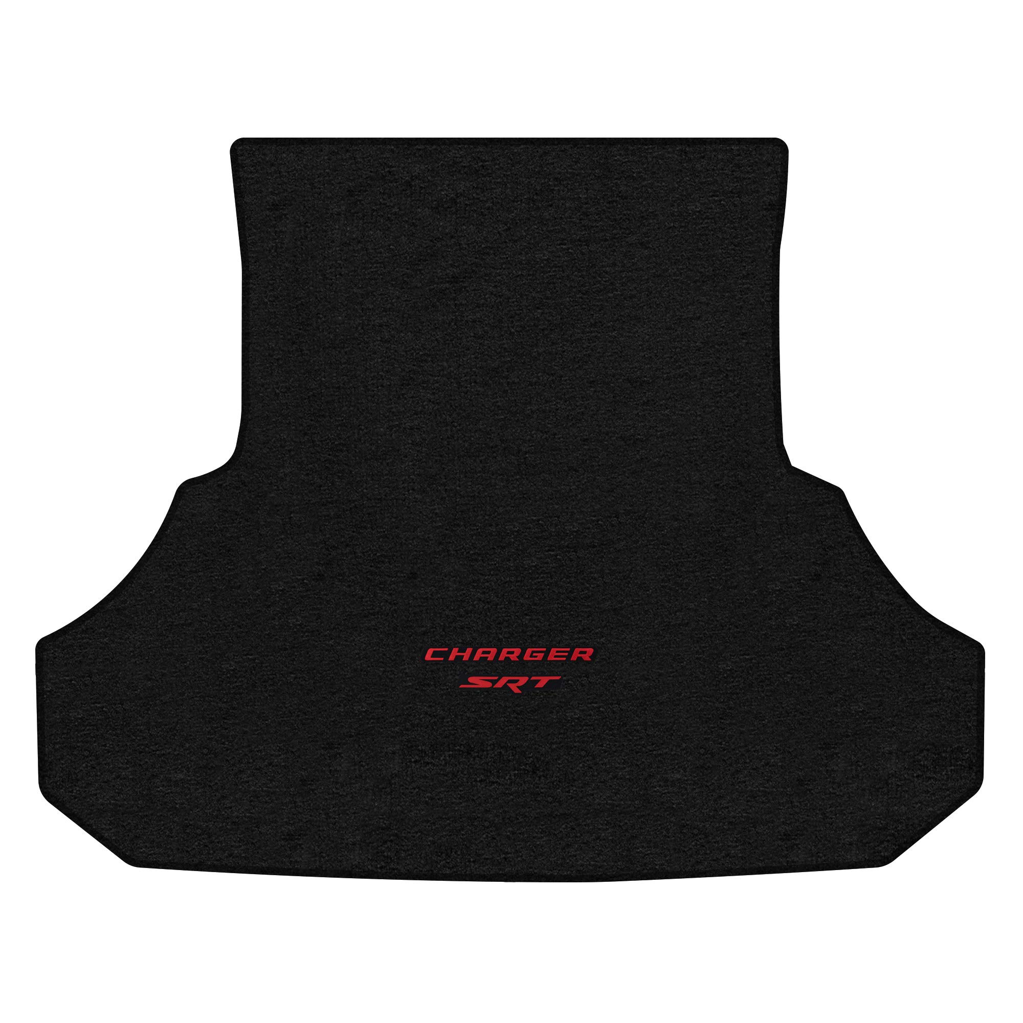 Premium Custom-Fit Carpeted Floor Mats for Dodge Charger 2013-2023 - Luxury Car Floor Liners with Trunk Mat (Charcoal & Red SRT Design) | All-Weather Protection & Enhanced Interior Style for Daily Commute & Road Trips