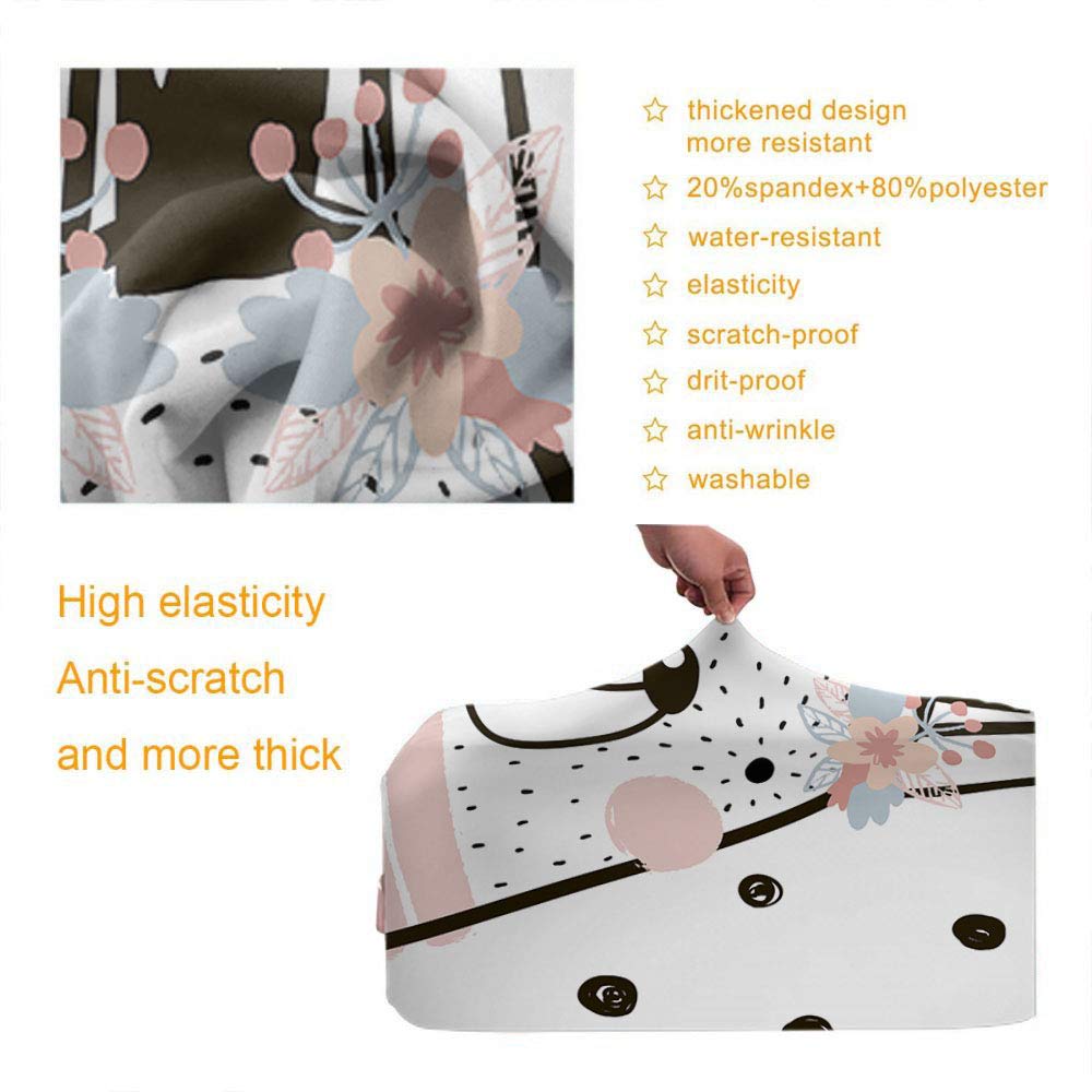 Cute Bunny Suitcase Cover with Crown & Flower Design - Polka Dot Luggage Protector for 18-20 Inch Bags - Perfect for Easter Travel & Girls' Vacation Accessories