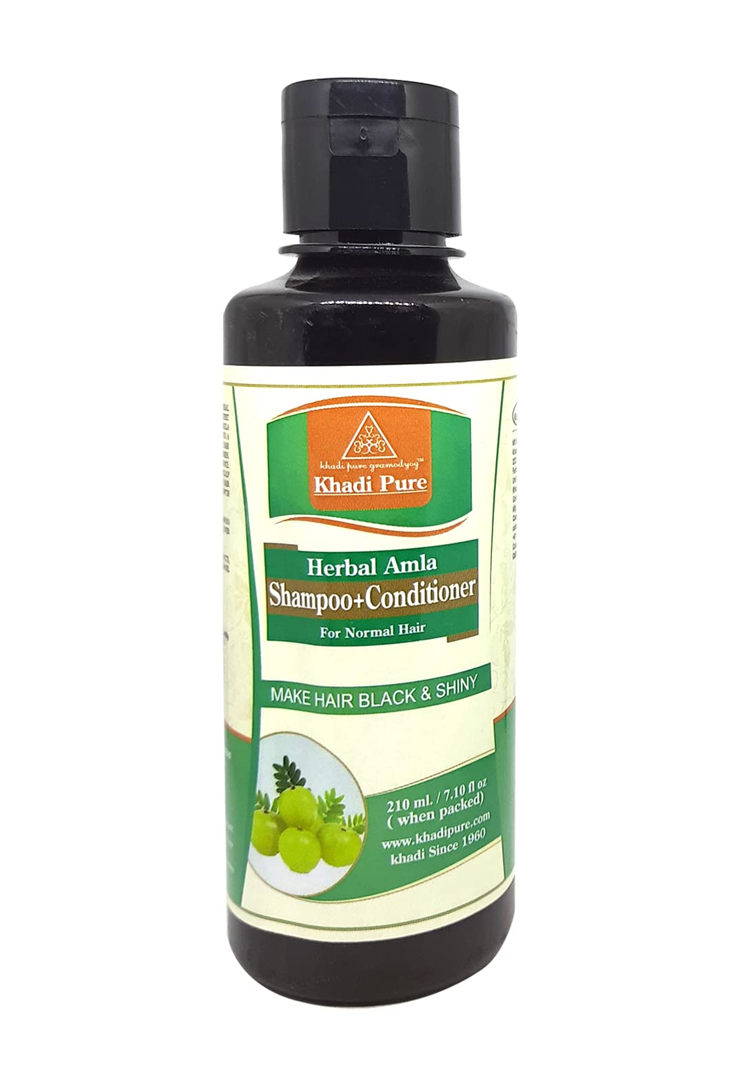 Khadi Pure Herbal Amla Shampoo & Conditioner Set - 210ml | Natural Hair Cleanser for Shine & Strength | Perfect for Dry, Damaged Hair & Scalp Care