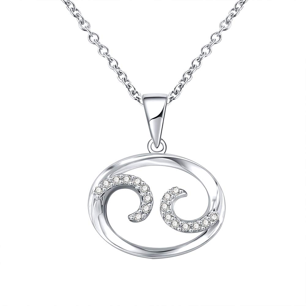 Astrology Constellation Pendant Necklace - Sterling Silver CZ Horoscope Zodiac Necklace for Women | Perfect Birthday Gift & Spiritual Jewelry for Daily Wear