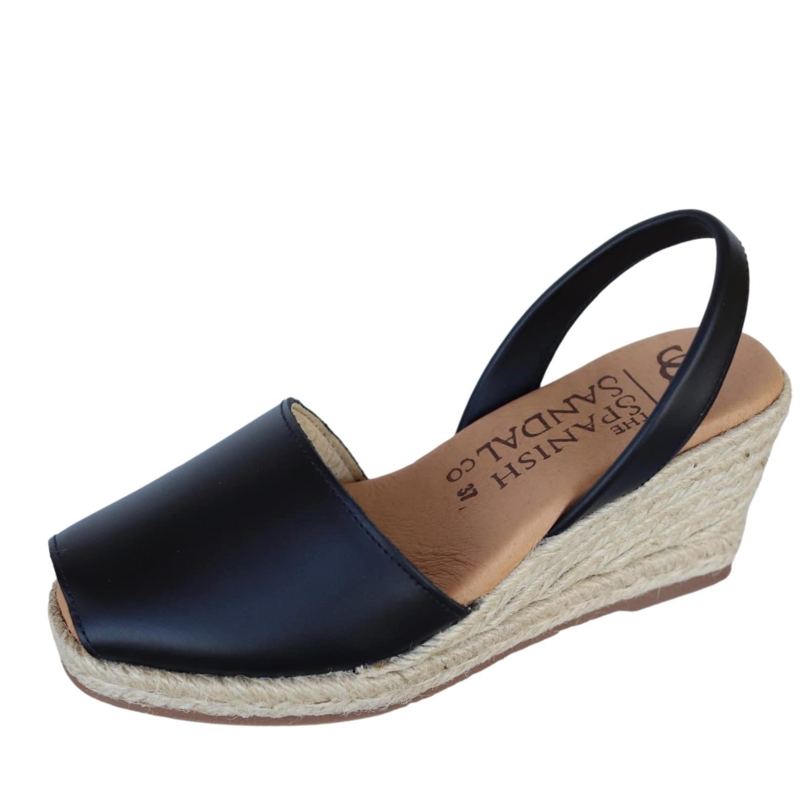 Women's Espadrille Wedge Sandals - Soft Leather Peep Toe Dressy Summer Shoes | Casual Slip-On Comfort for Beach, Vacation & Everyday Wear