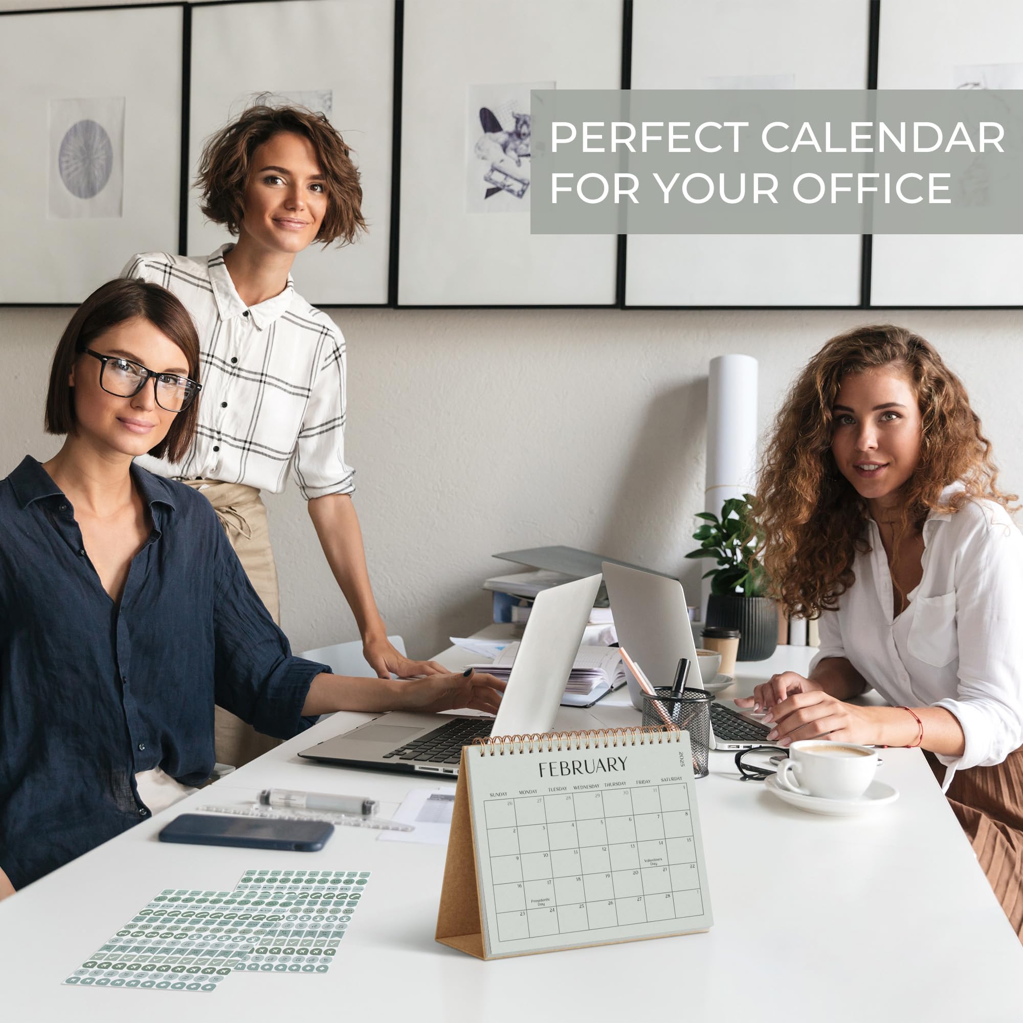 2025-2026 Aesthetic Desk Calendar | August 2024 to June 2026 | Beautiful Small Flip Desktop Planner for Office, Home & School Organization | Perfect for Work Scheduling, Gift Giving & Daily Planning