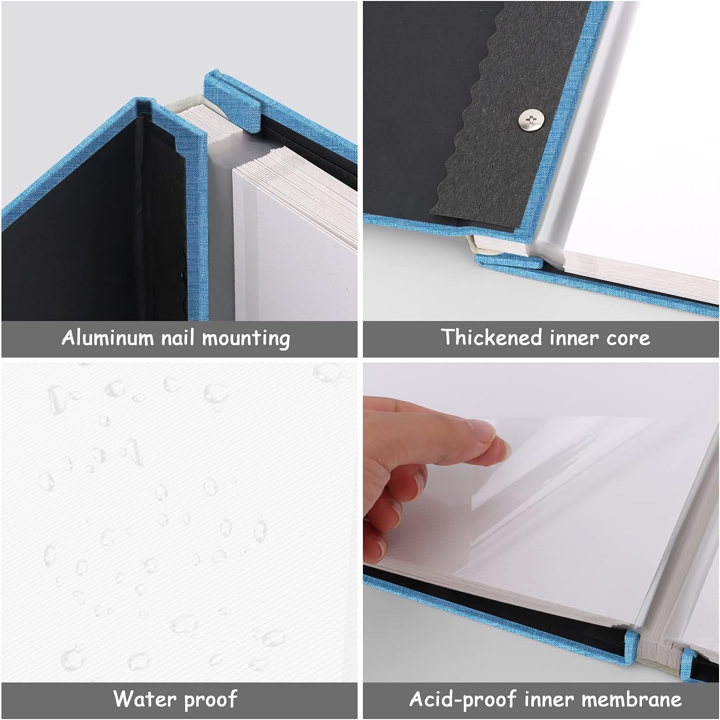 Self-Adhesive Photo Album with Magnetic Pages - 60 Sticky Scrapbook Pages Holds 8x10, 5x7, 4x6, 6x8 & 3x5 Photos | Large Picture Book for Family Memories, Wedding Albums & Baby Photos | Perfect for Home Decor, Gift Giving & Memory Preservation