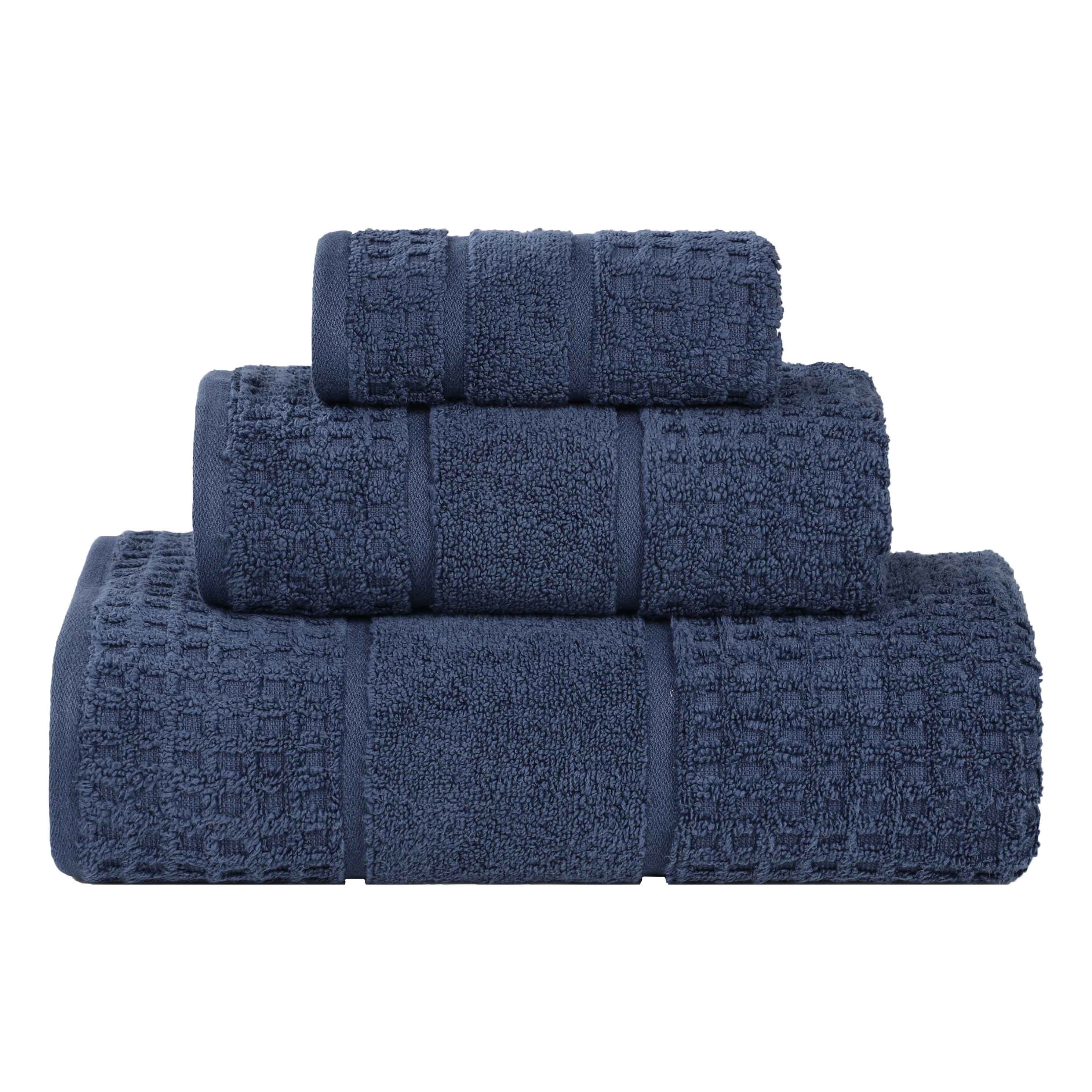Premium Zero Twist Cotton Waffle Honeycomb Bath Towel Set - Ultra Soft & Highly Absorbent 3-Piece Set for Spa, Bathroom & Luxury Home Use