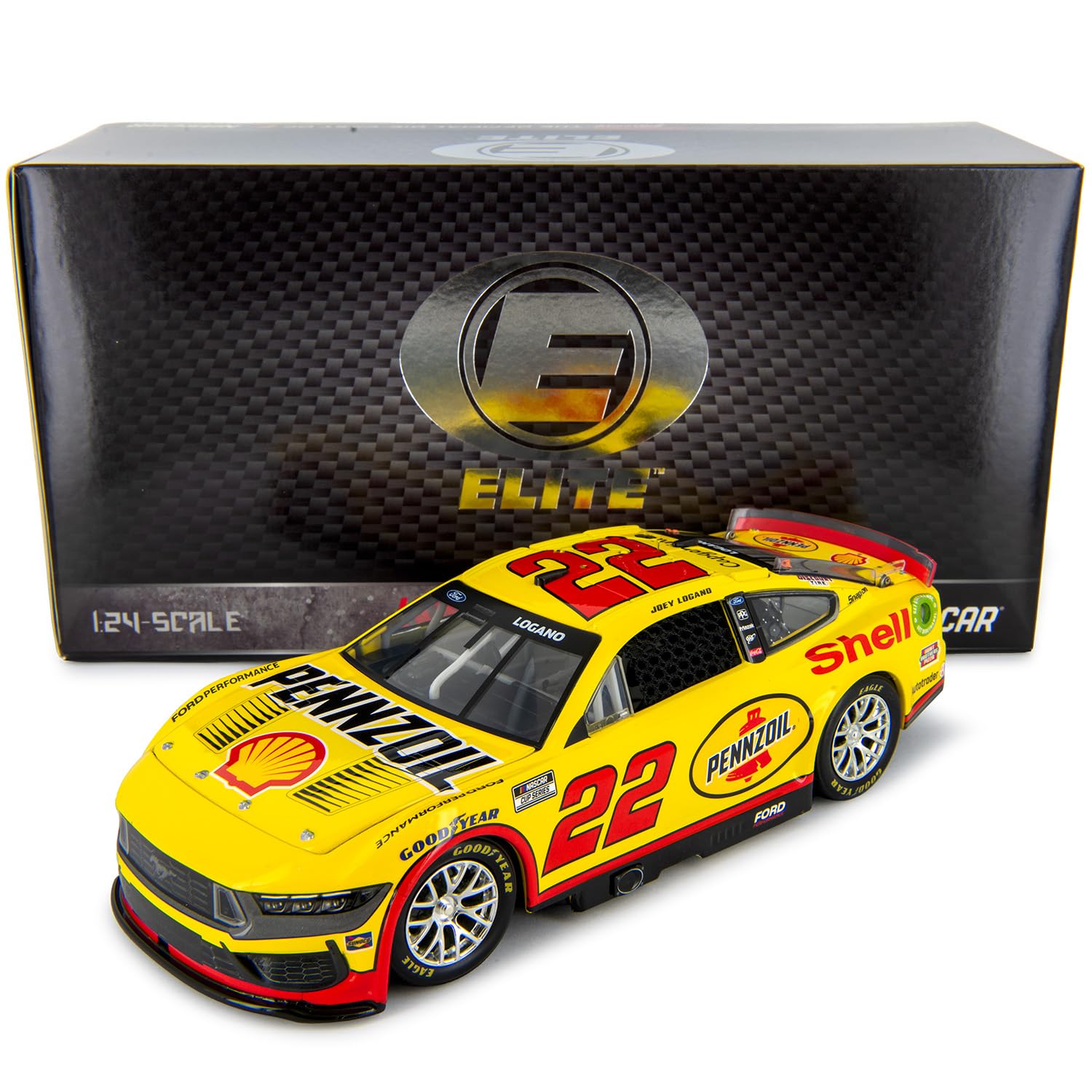 Lionel Racing Joey Logano 2024 Shell Pennzoil Elite Diecast Car 1:24 Scale - NASCAR Collectible Model for Display & Racing Enthusiasts