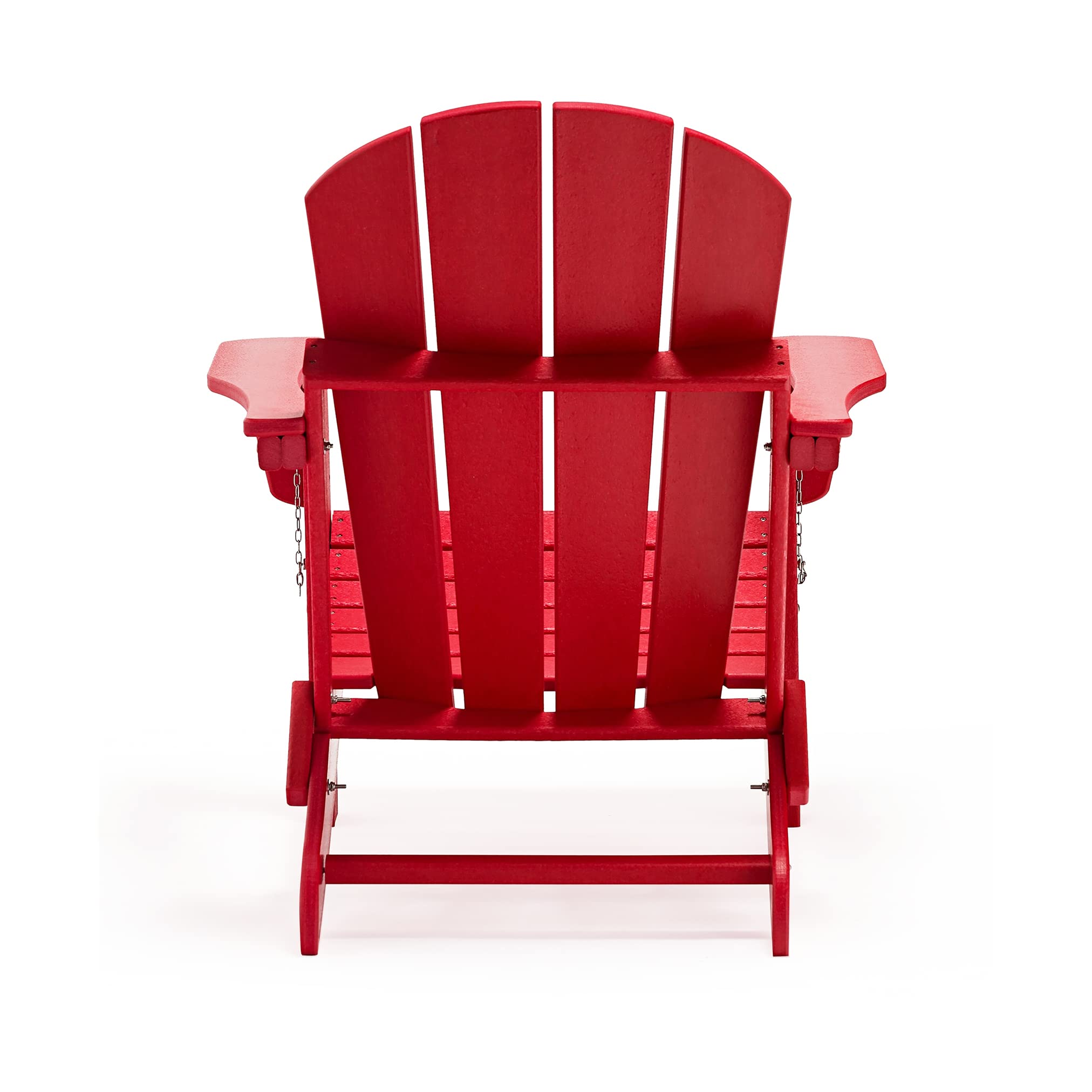 HDPE Adirondack Chair Set with Ottoman & Table - Outdoor Patio, Garden, Backyard