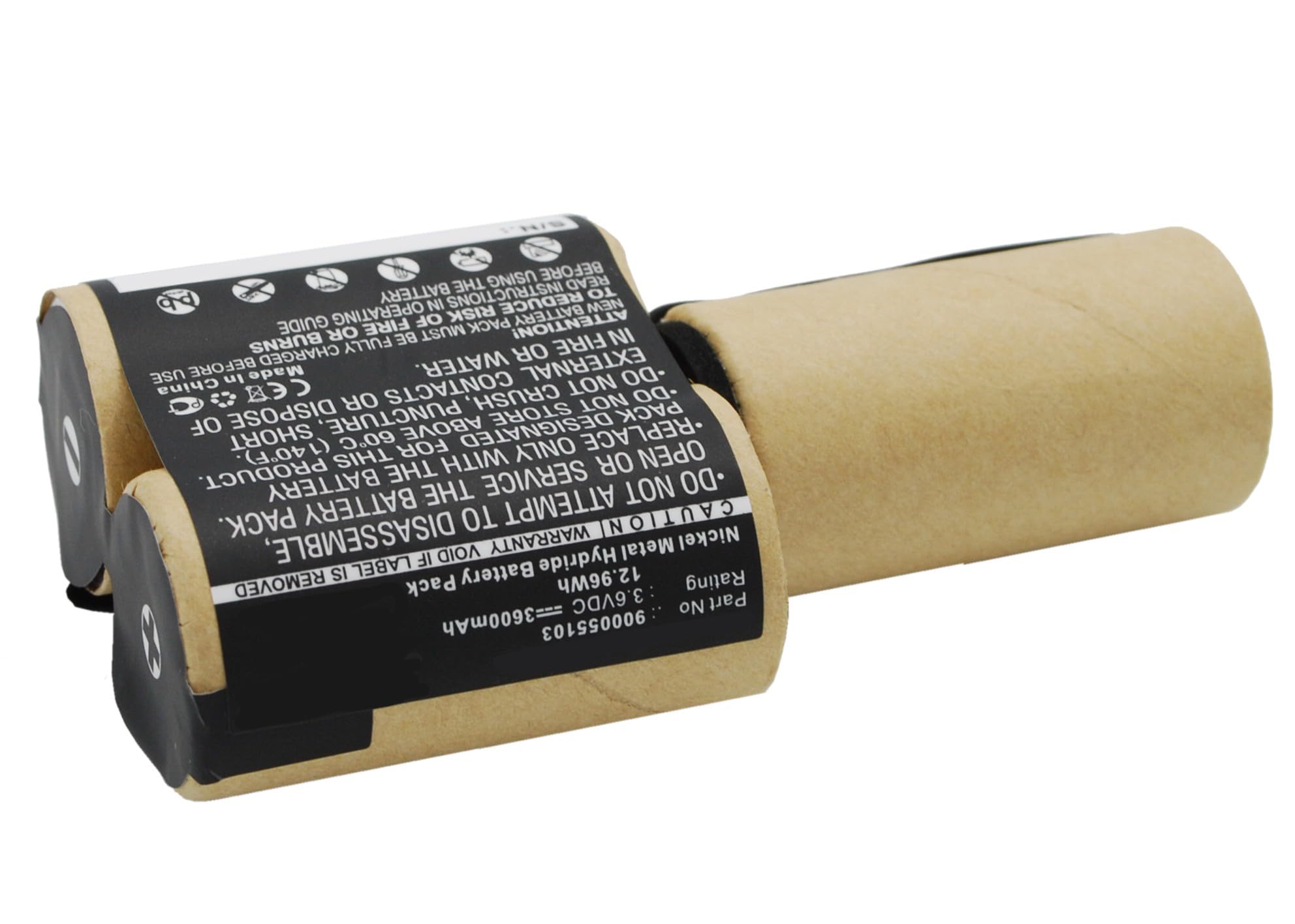 Synergy Digital Vacuum Cleaner Battery - Ni-MH 3.6V 3600mAh Replacement for AEG 900055103 | Compatible with AEG Vacuum Cleaners | Perfect for Home Cleaning & Pet Hair Removal