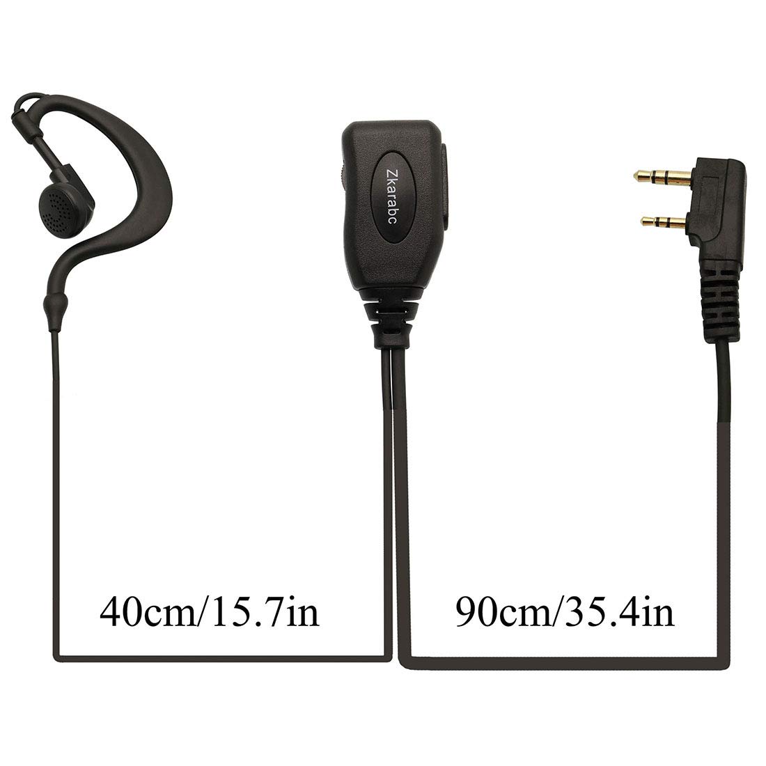 10 Pack Walkie Talkie Earpiece with Mic - G Shape Adjustable Volume Headset for Kenwood BF-888S, UV-5R, Retevis H-777, RT22, Puxing & Wouxun Radios | Perfect for Security, Construction & Outdoor Activities